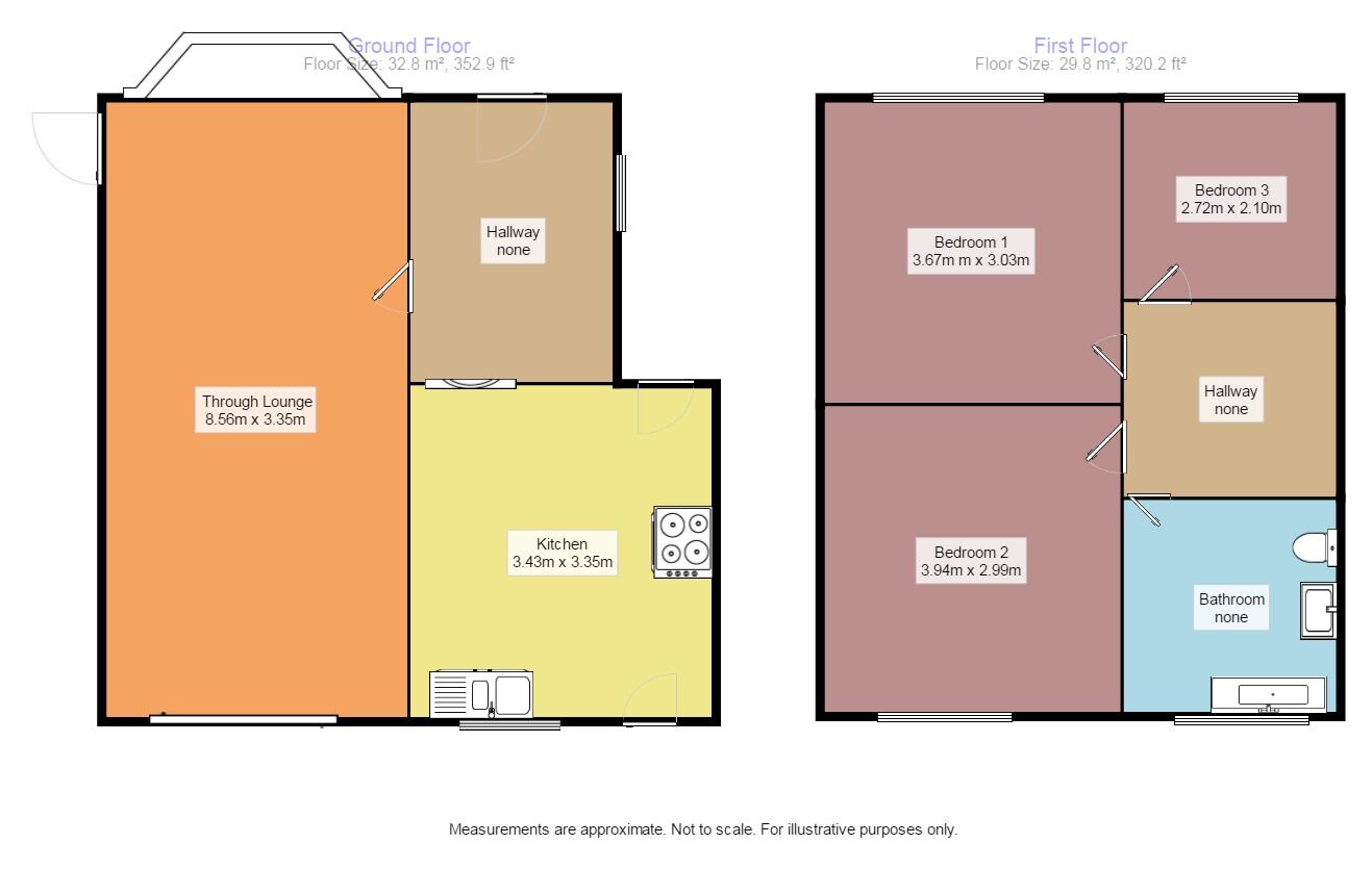 Floorplan of 3 bedroom End Terrace House to rent, Willrose Crescent, London, SE2