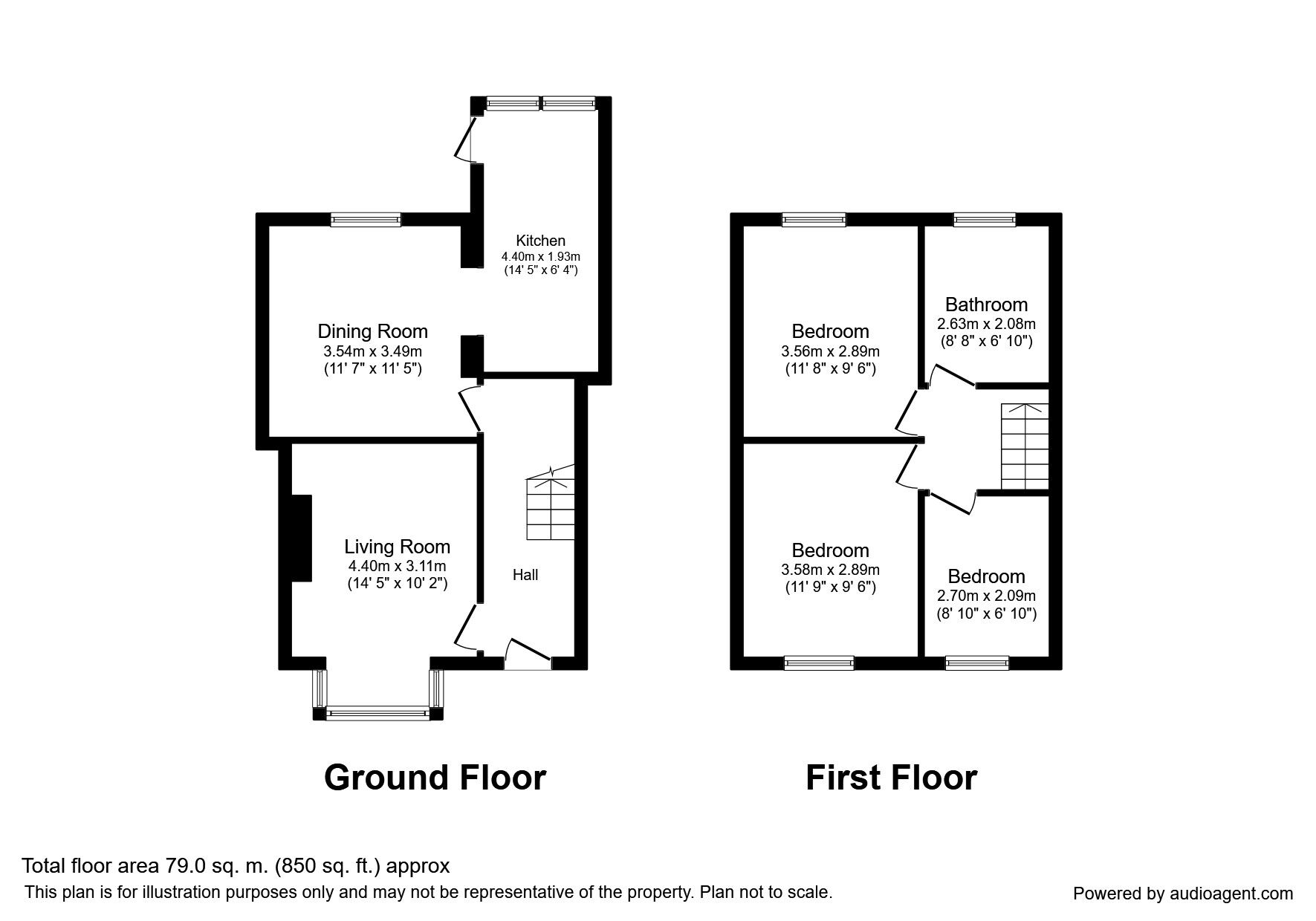 Floorplan of 3 bedroom Mid Terrace House to rent, Bostall Lane, London, SE2