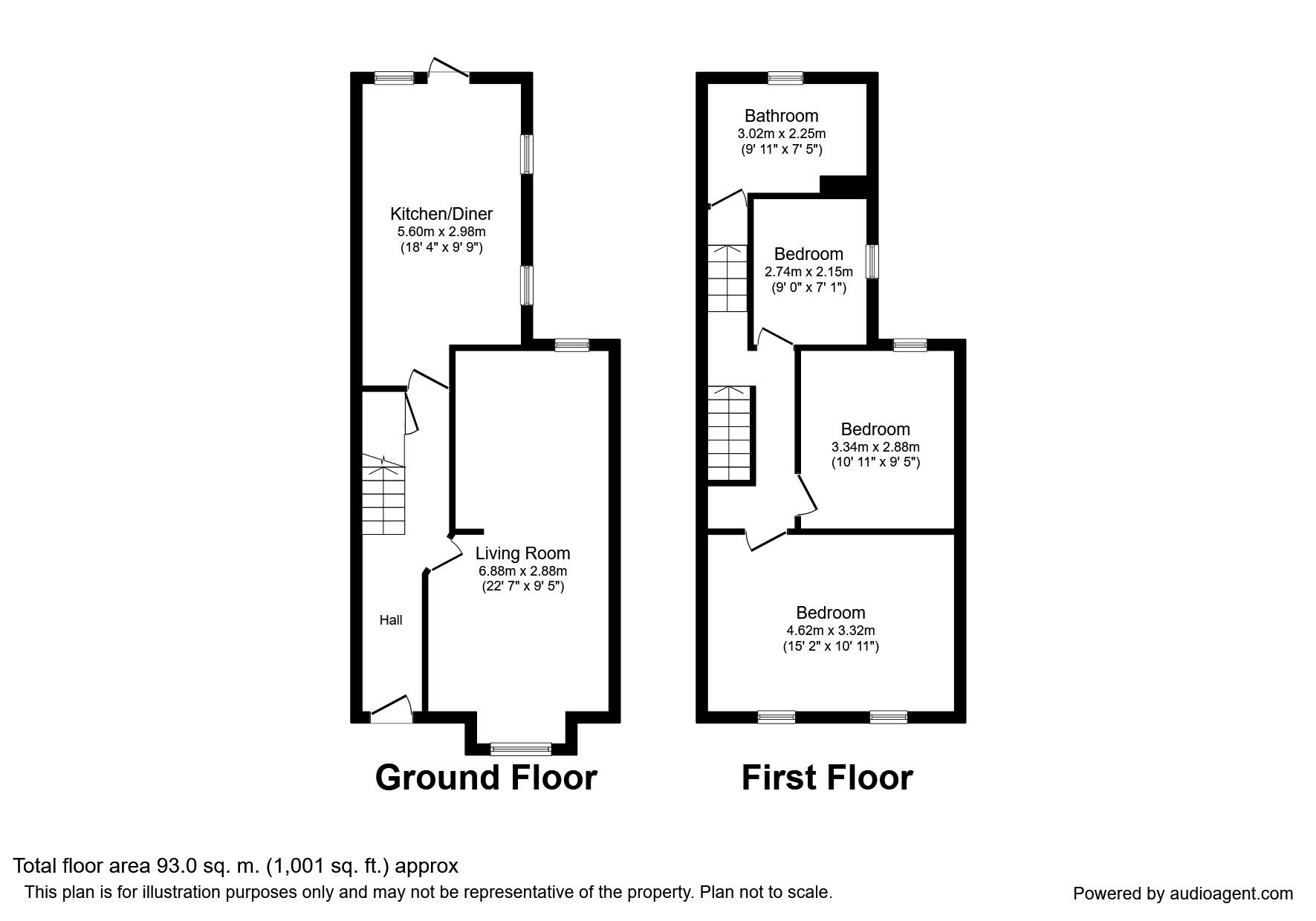 Floorplan of 3 bedroom Mid Terrace House to rent, Brookdene Road, London, SE18