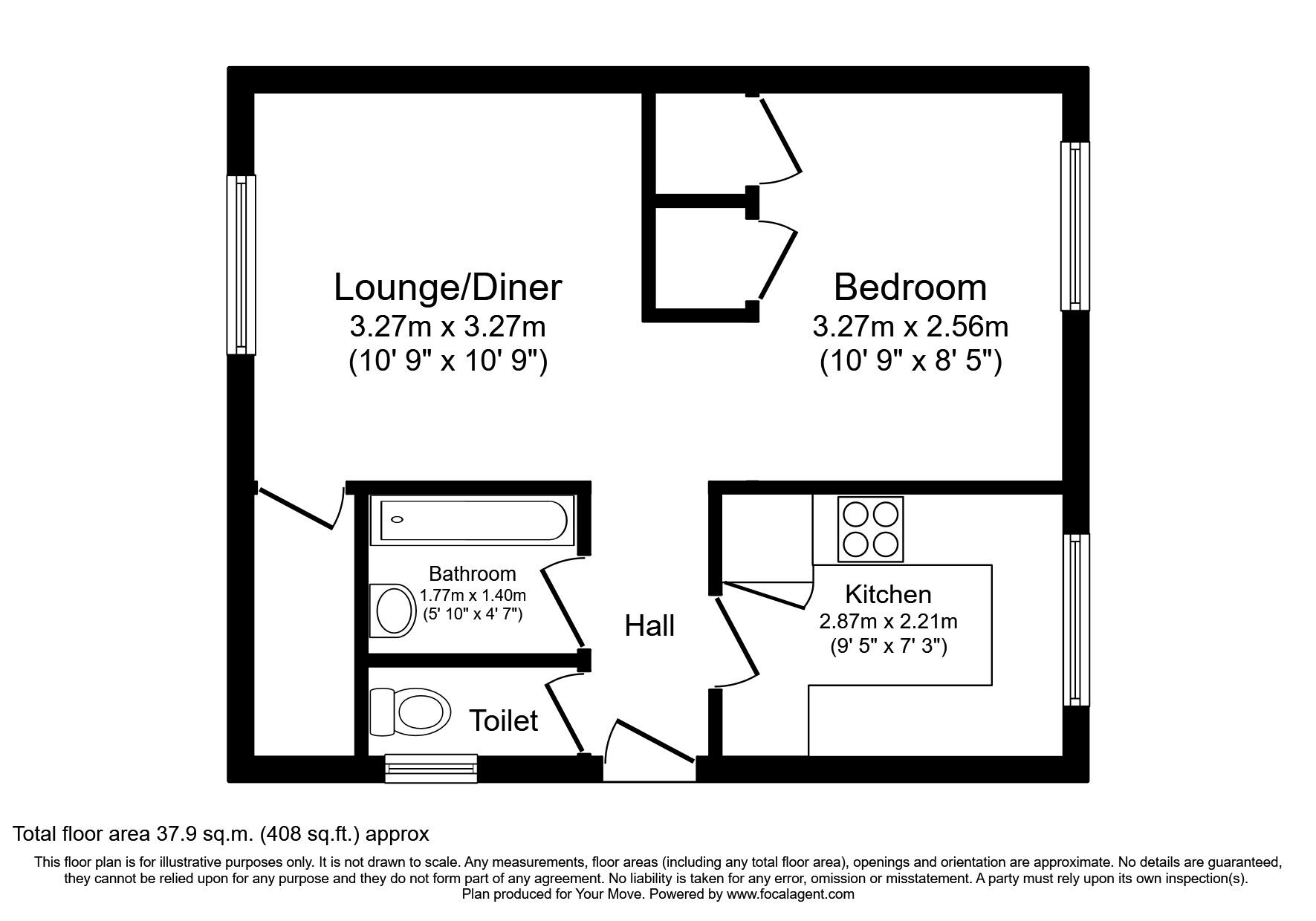 Floorplan of 1 bedroom  Flat for sale, Panfield Road, London, SE2