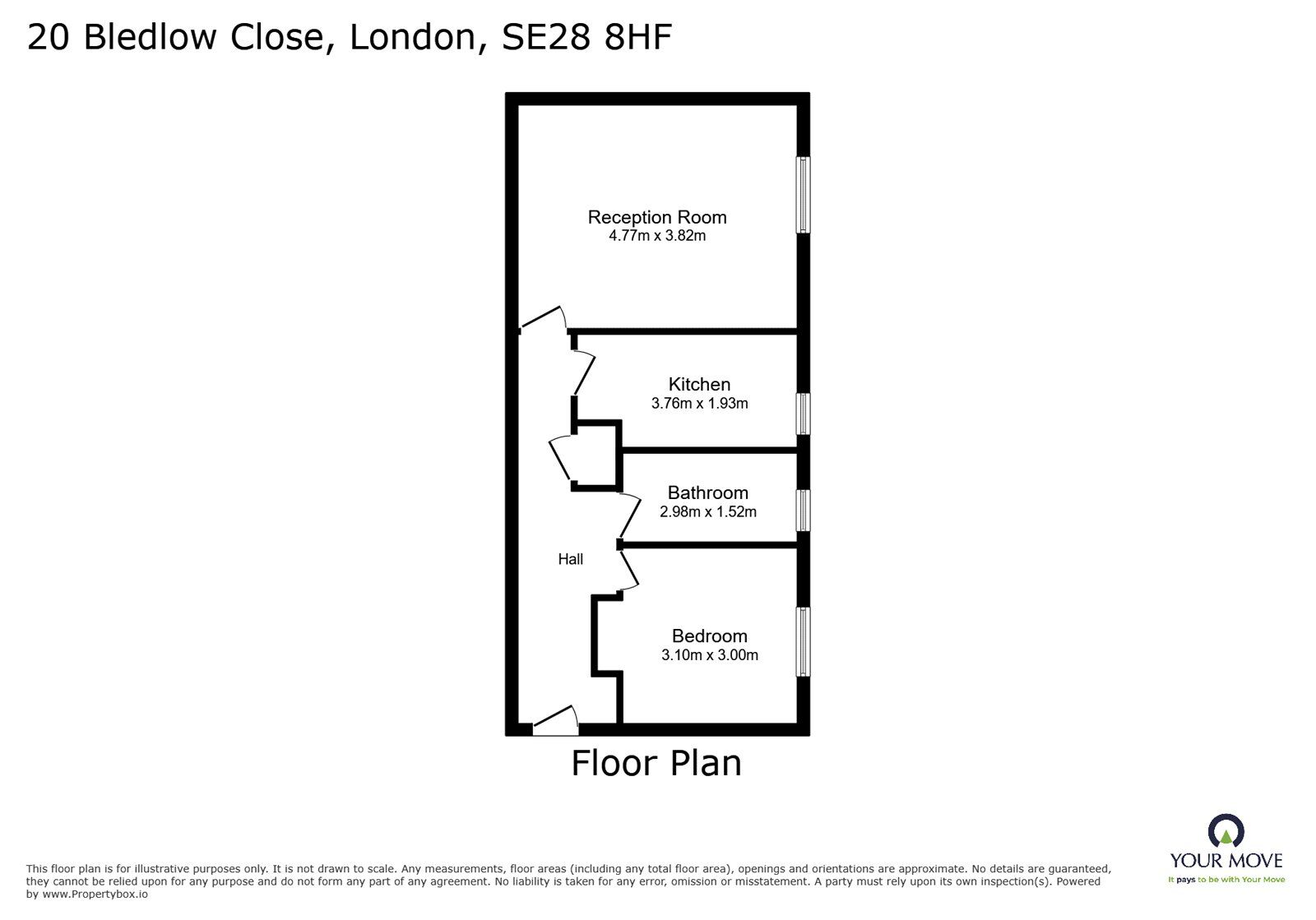 Floorplan of 1 bedroom  Flat for sale, Bledlow Close, London, SE28