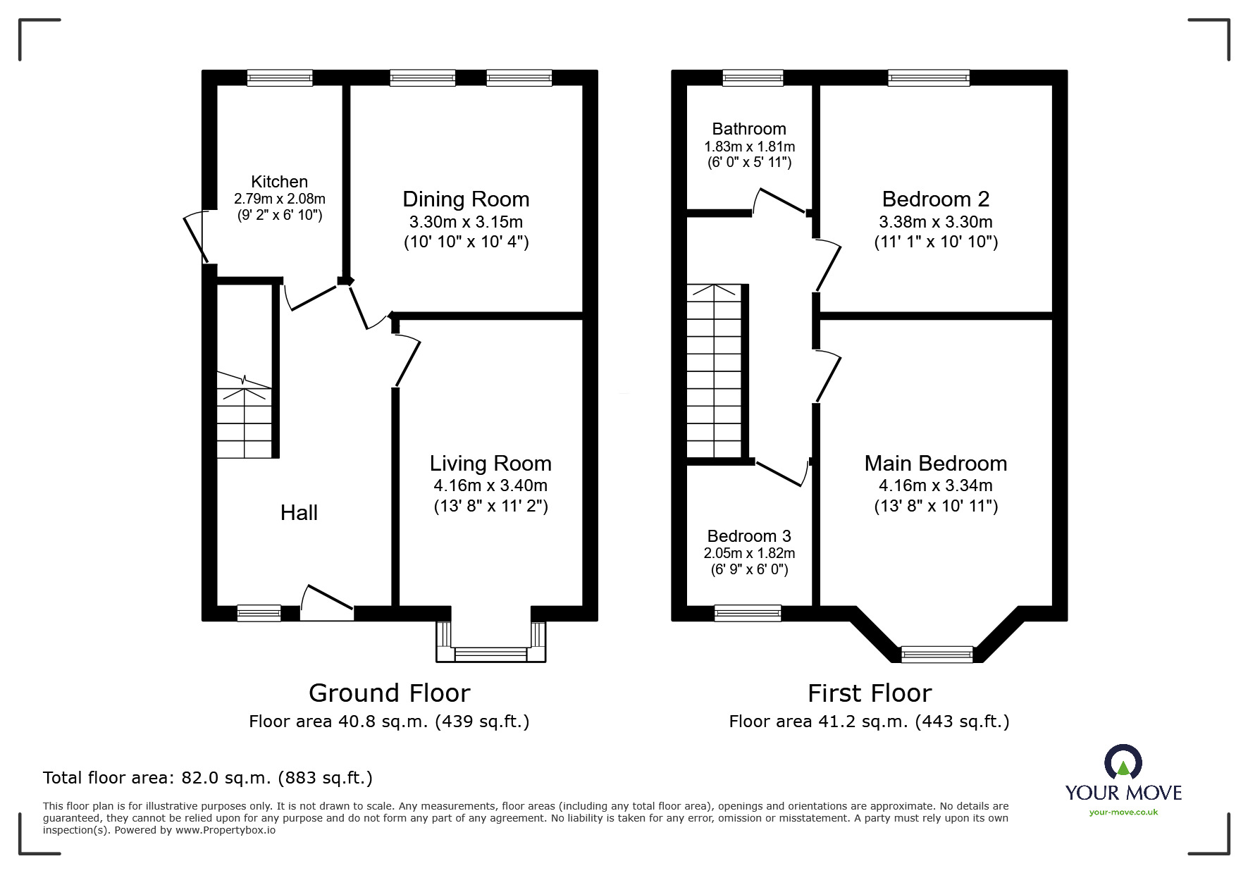 Floorplan of 3 bedroom End Terrace House for sale, Abbey Grove, London, SE2