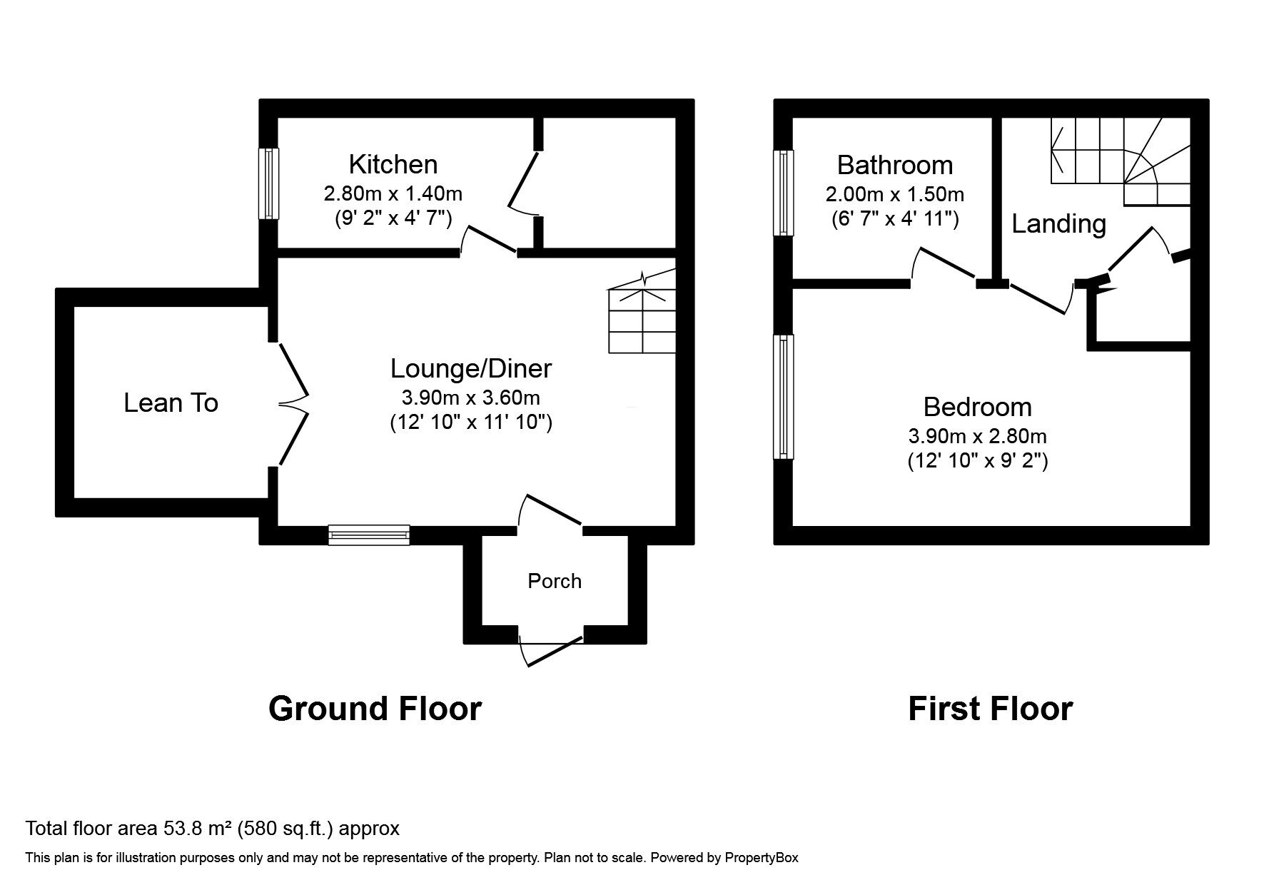 Floorplan of 1 bedroom End Terrace House to rent, Fleming Way, London, SE28