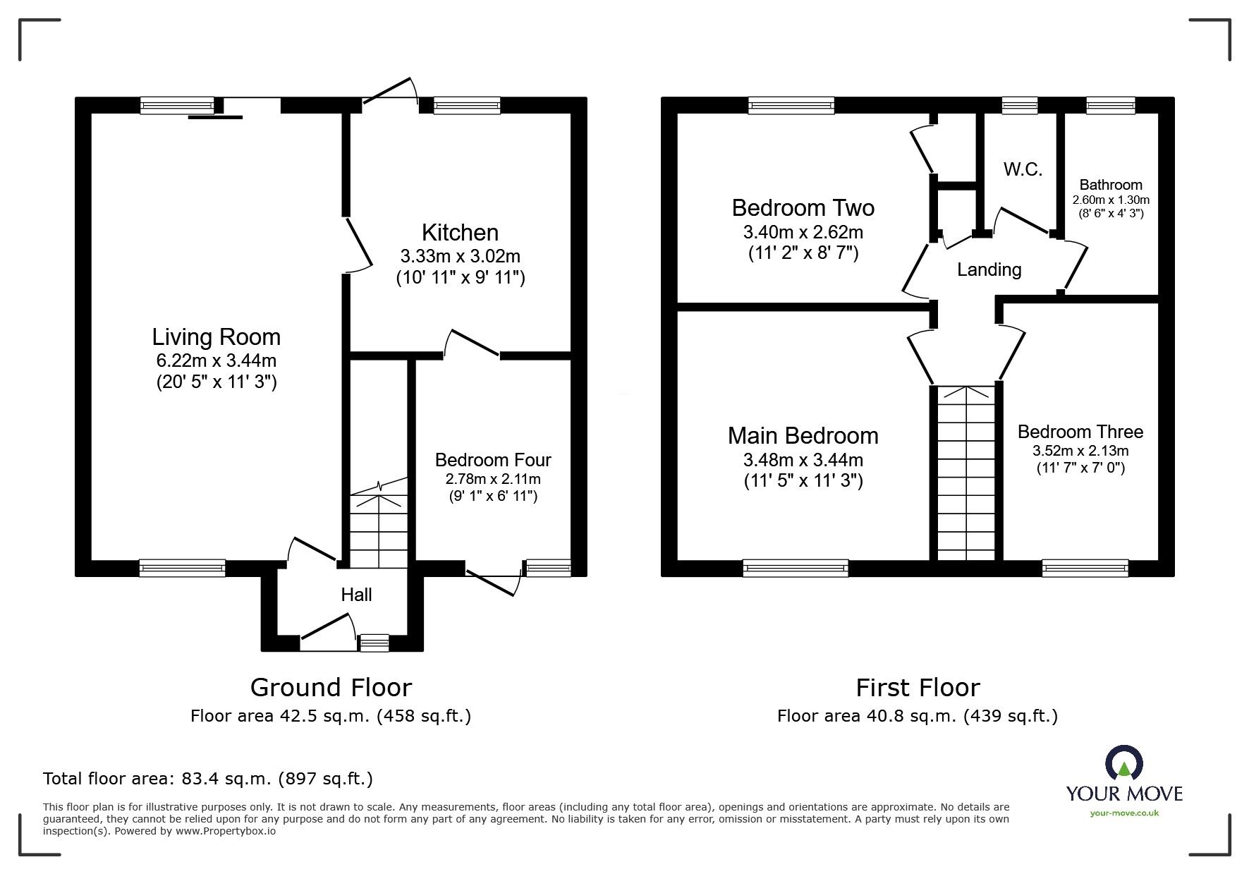 Floorplan of 4 bedroom End Terrace House for sale, Carnation Street, London, SE2