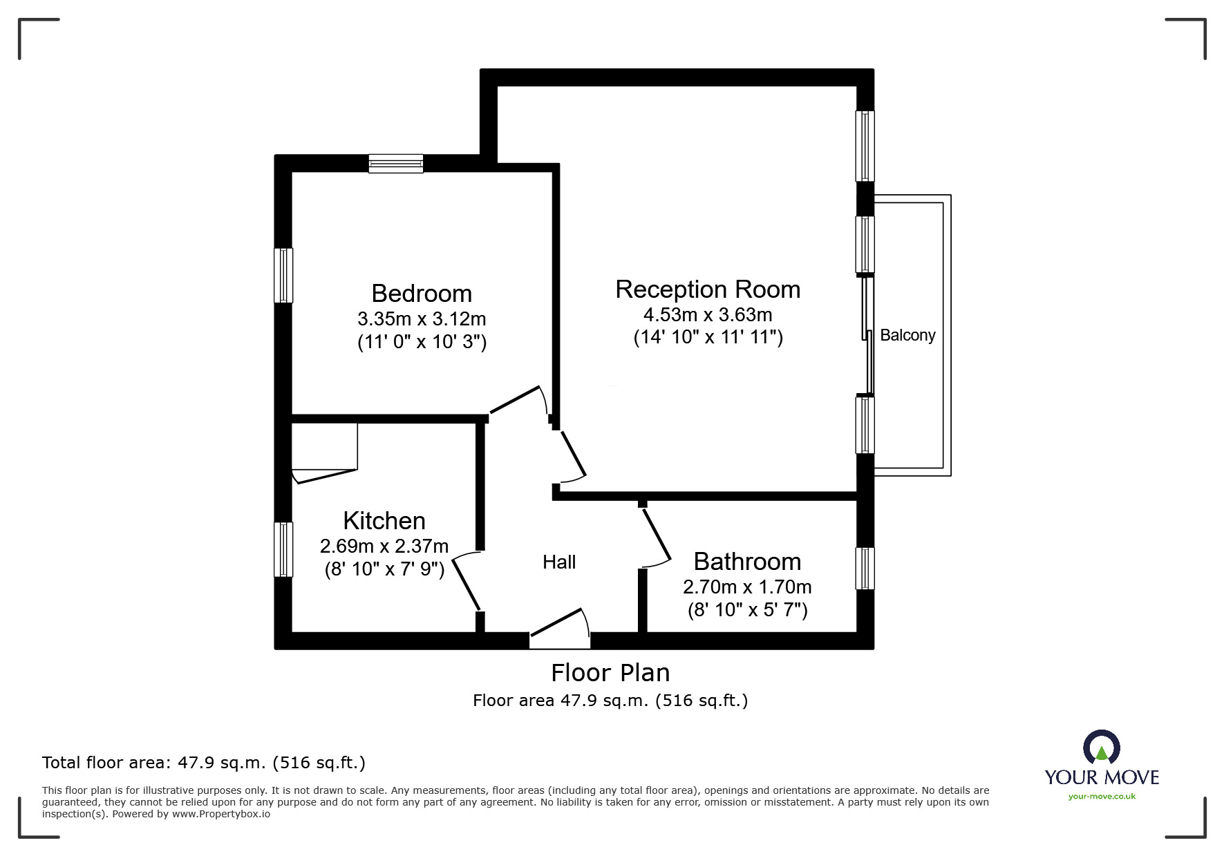 Floorplan of 1 bedroom  Flat for sale, Fuchsia Street, London, SE2
