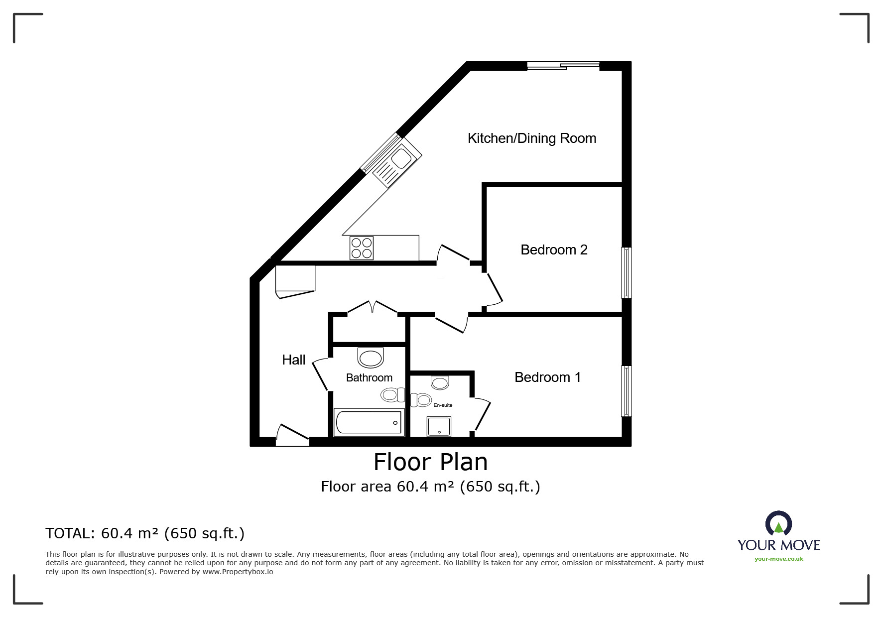 Floorplan of 2 bedroom  Flat for sale, Southmere Drive, London, SE2