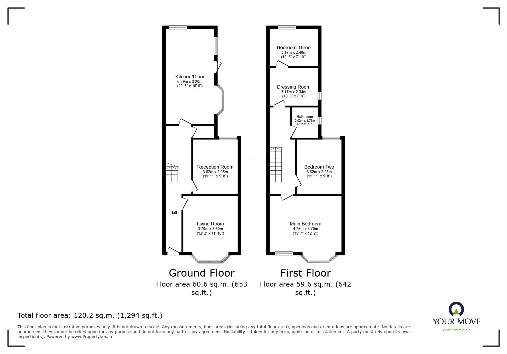 Floorplan of 3 bedroom Mid Terrace House for sale, McLeod Road, London, SE2
