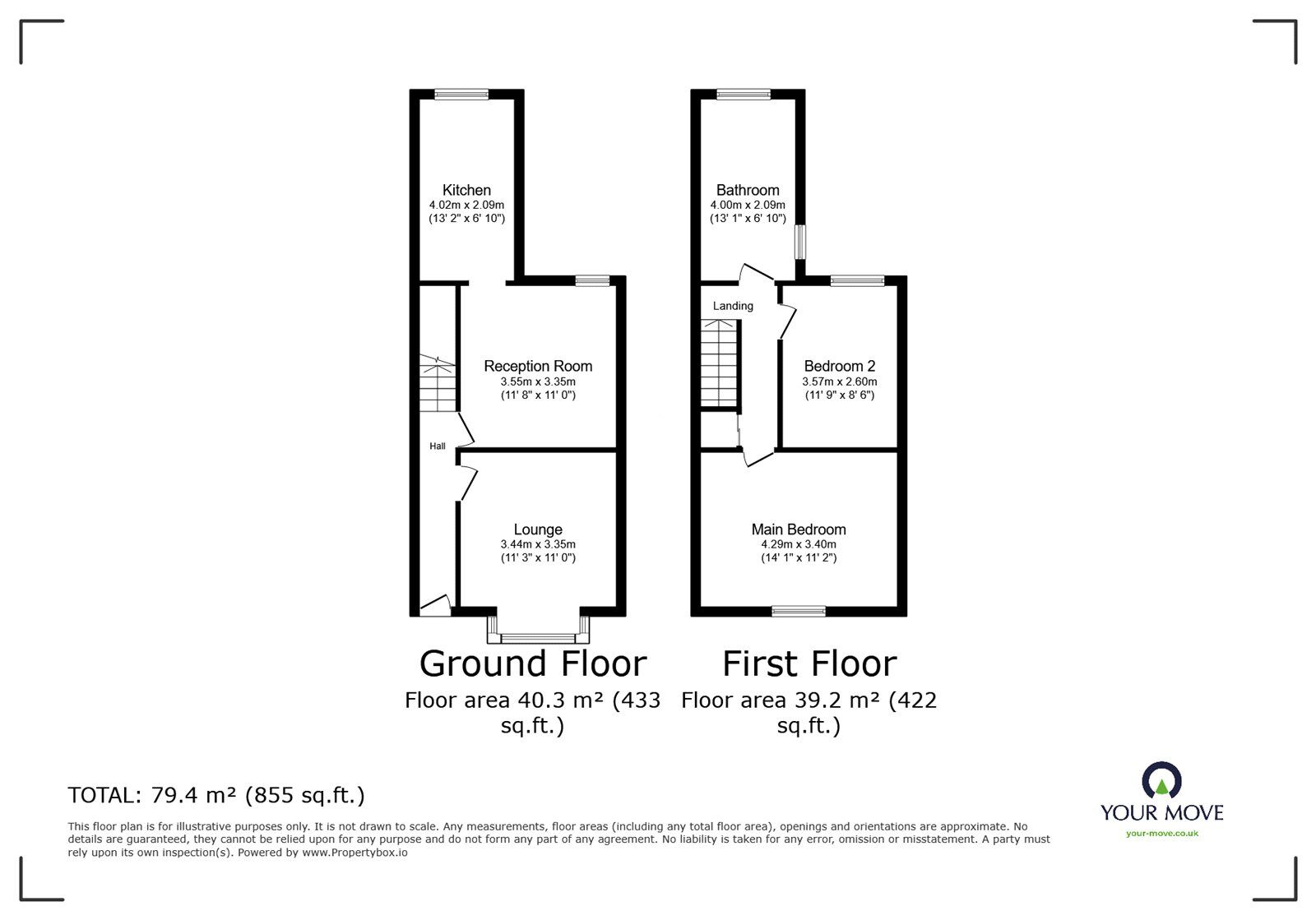 Floorplan of 2 bedroom Mid Terrace House for sale, Crumpsall Street, London, SE2