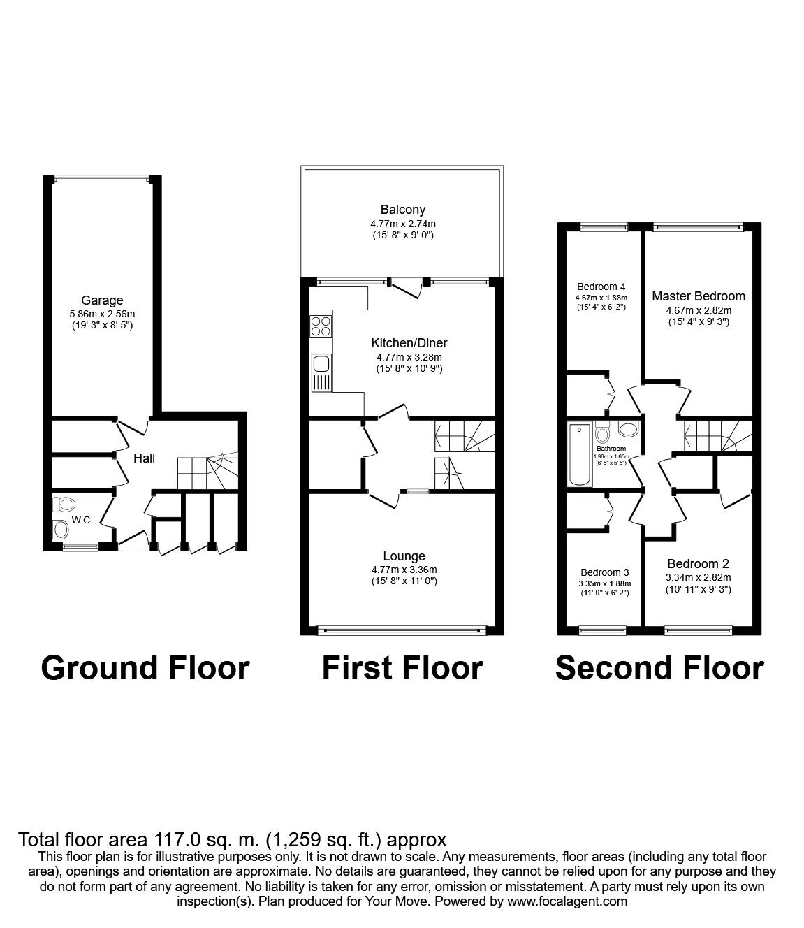 Floorplan of 4 bedroom End Terrace House for sale, Seacourt Road, London, SE2