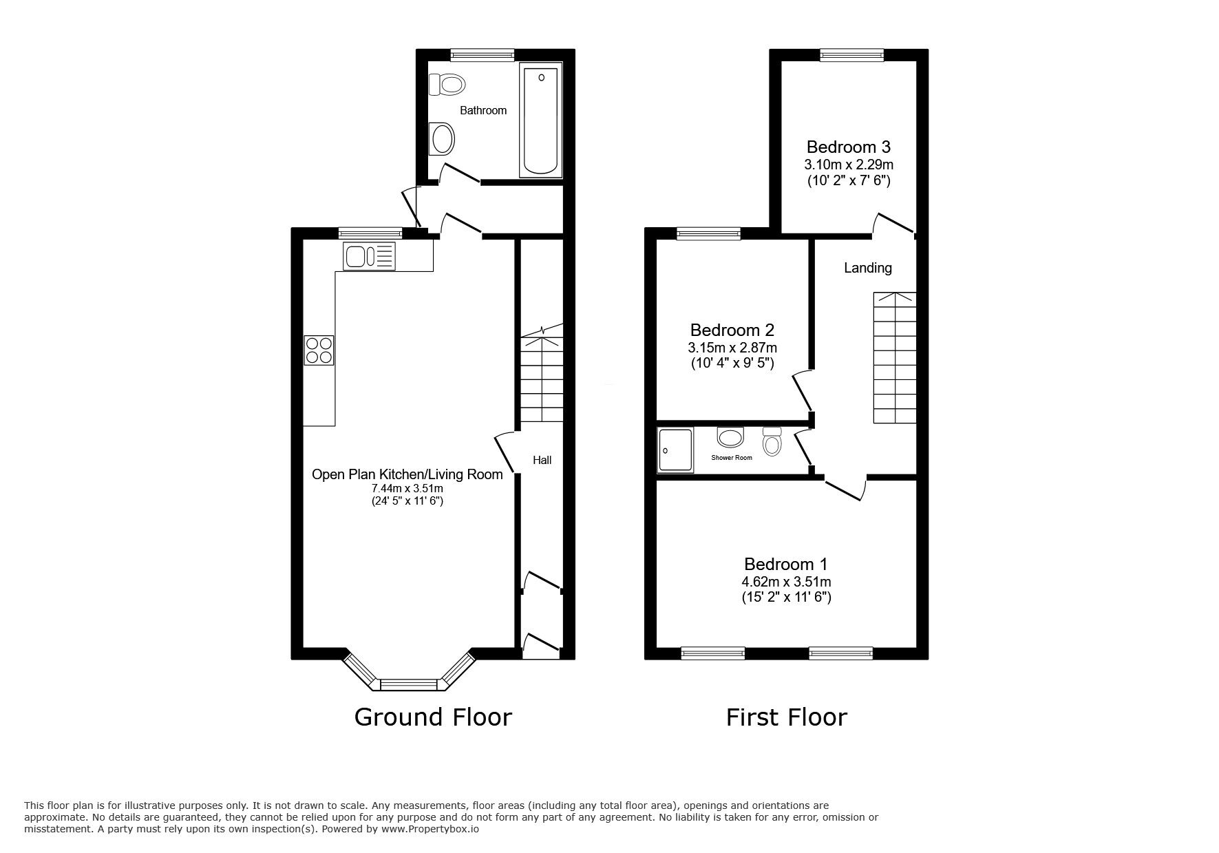 Floorplan of 3 bedroom End Terrace House for sale, Basildon Road, Abbey Wood, London, SE2