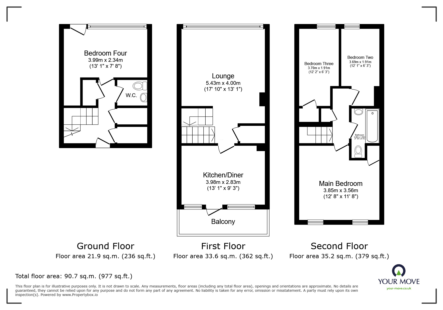 Floorplan of 3 bedroom Mid Terrace House for sale, Hinksey Path, London, SE2