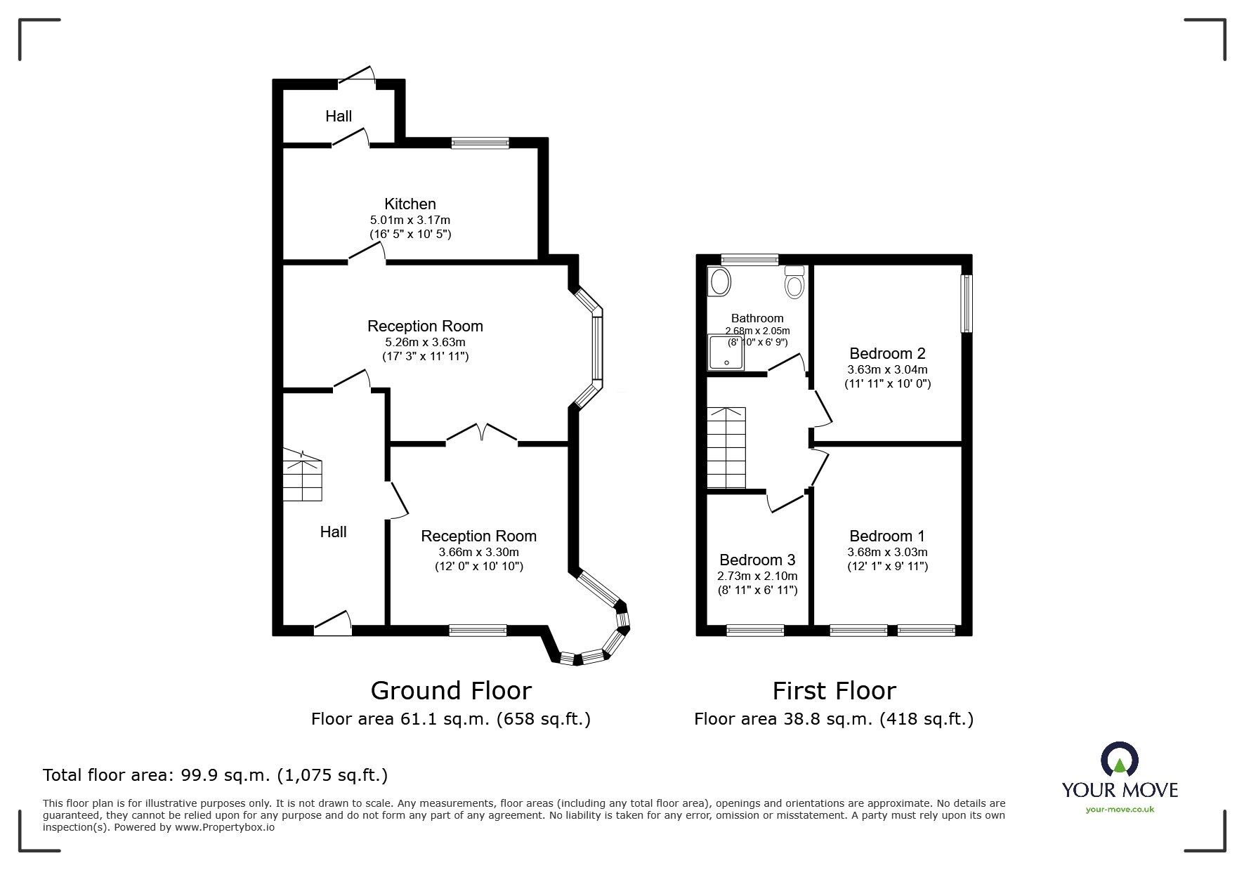 Floorplan of 3 bedroom End Terrace House to rent, Rochdale Road, London, SE2