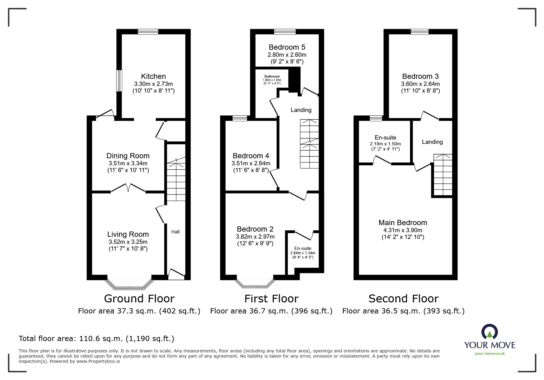 Floorplan of 5 bedroom Mid Terrace House to rent, Owenite Street, London, SE2