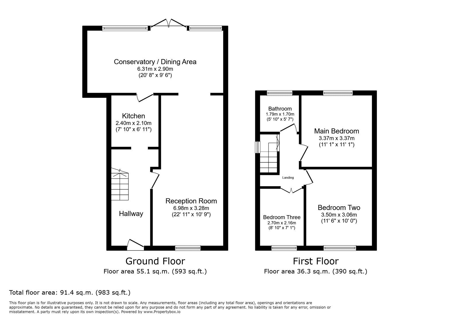 Floorplan of 3 bedroom End Terrace House for sale, Glendown Road, London, SE2