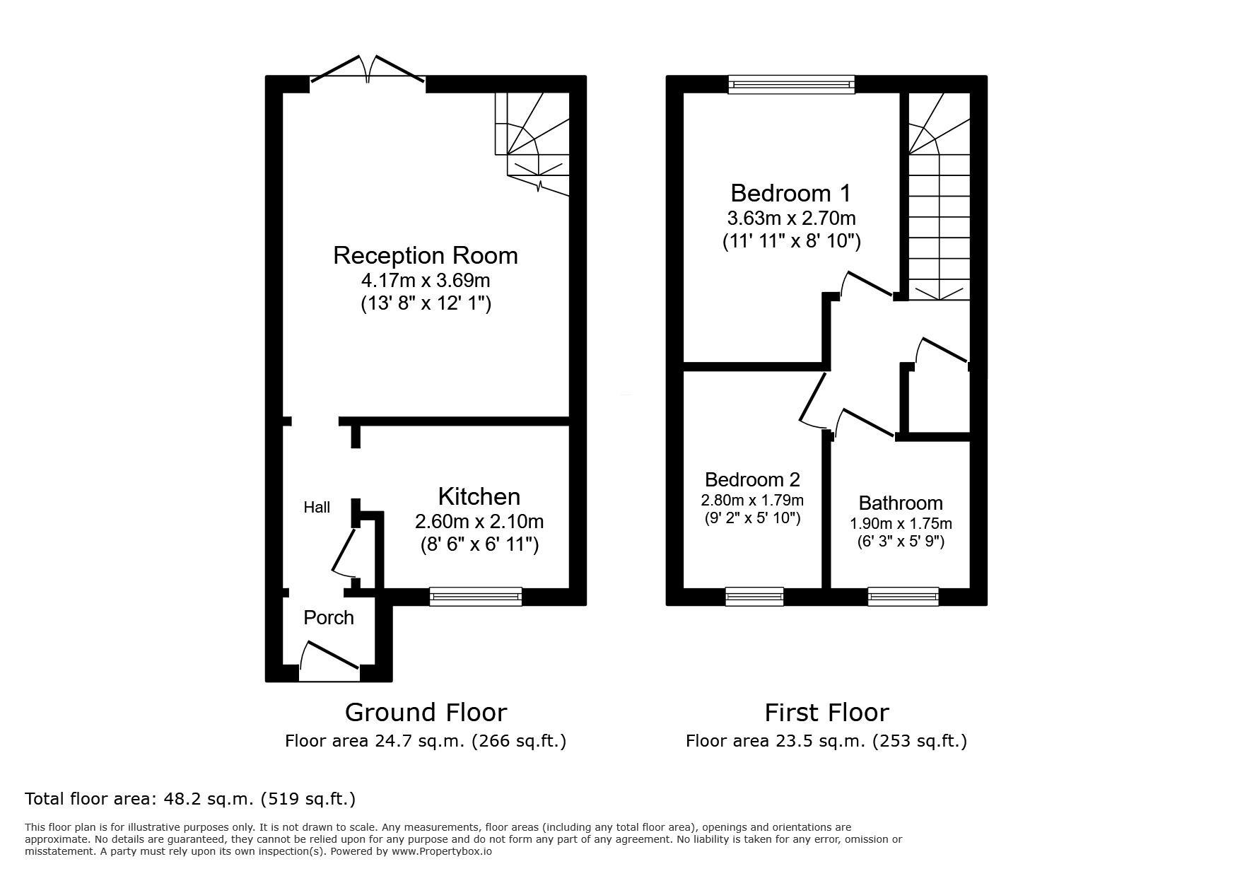 Floorplan of 2 bedroom Mid Terrace House for sale, Kingfisher Close, London, SE28