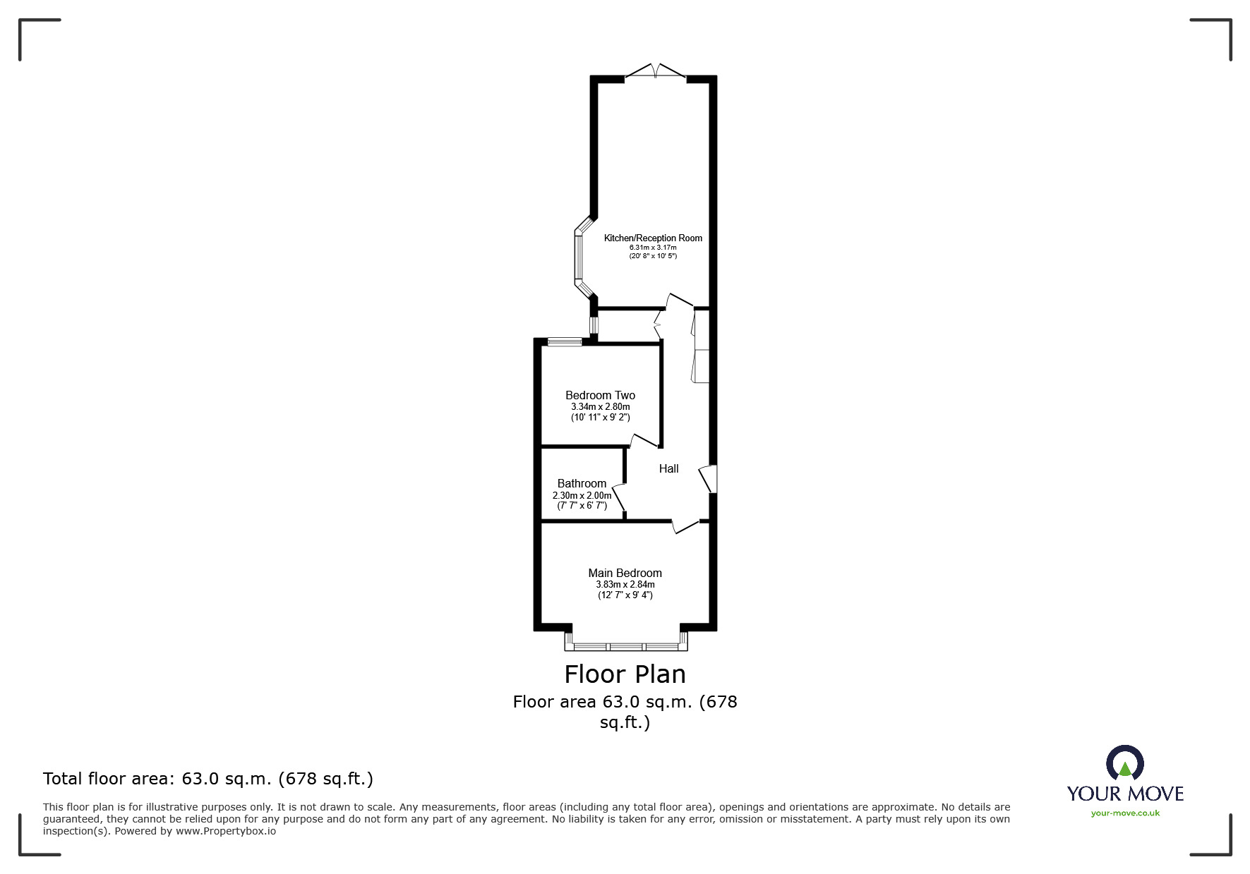 Floorplan of 2 bedroom  Flat for sale, McLeod Road, London, SE2
