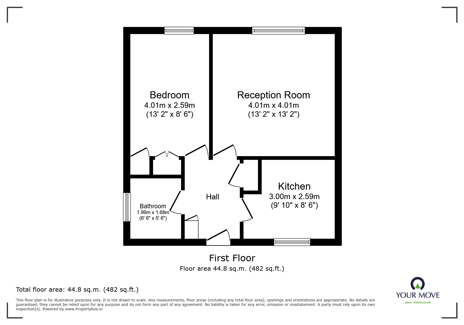 Floorplan of 1 bedroom  Flat for sale, Mottisfont Road, London, SE2