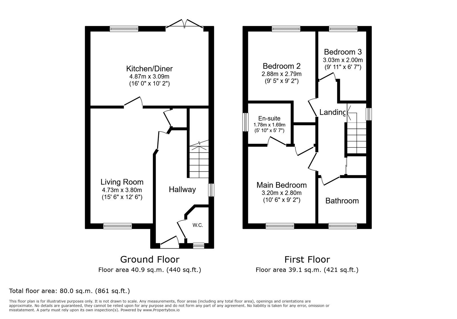 Floorplan of 3 bedroom Link Detached House for sale, Kentlea Road, London, SE28