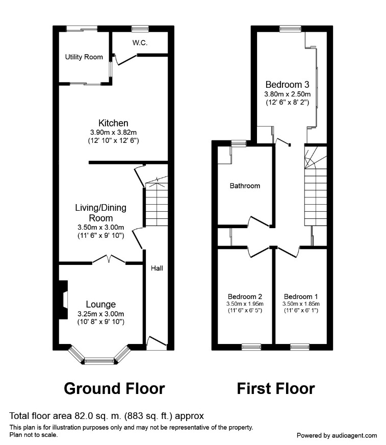 Floorplan of 3 bedroom Mid Terrace House for sale, Howarth Road, London, SE2