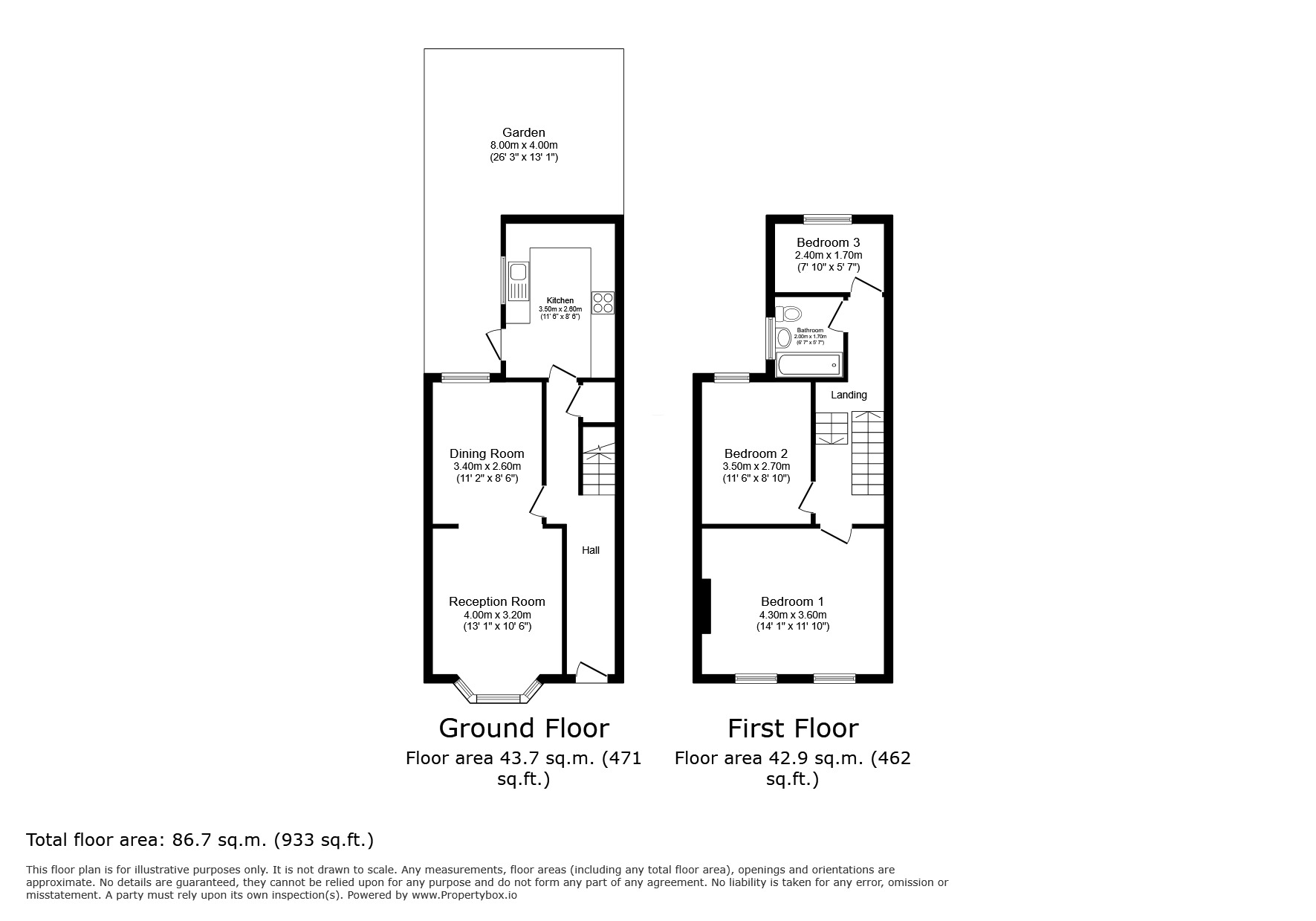 Floorplan of 3 bedroom Mid Terrace House for sale, Tewson Road, London, SE18