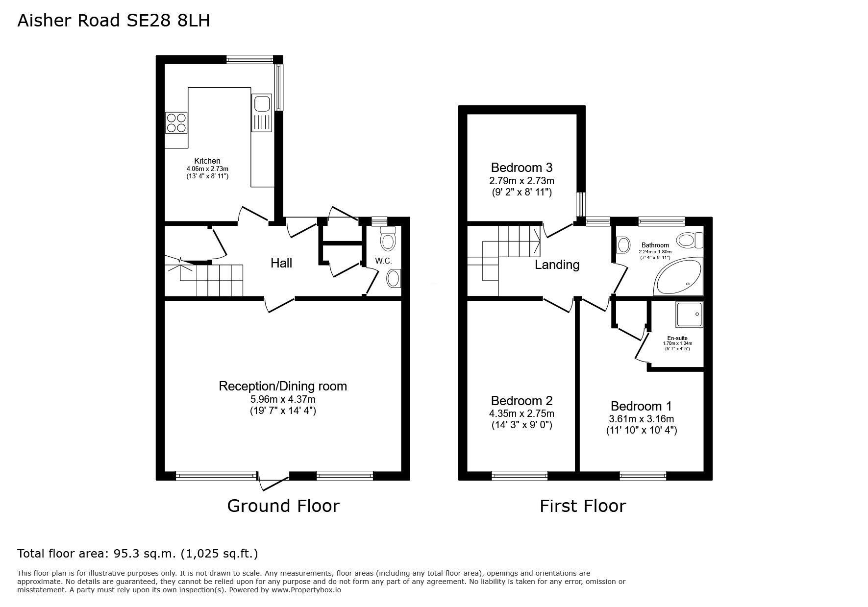 Floorplan of 3 bedroom Mid Terrace House to rent, Aisher Road, London, SE28