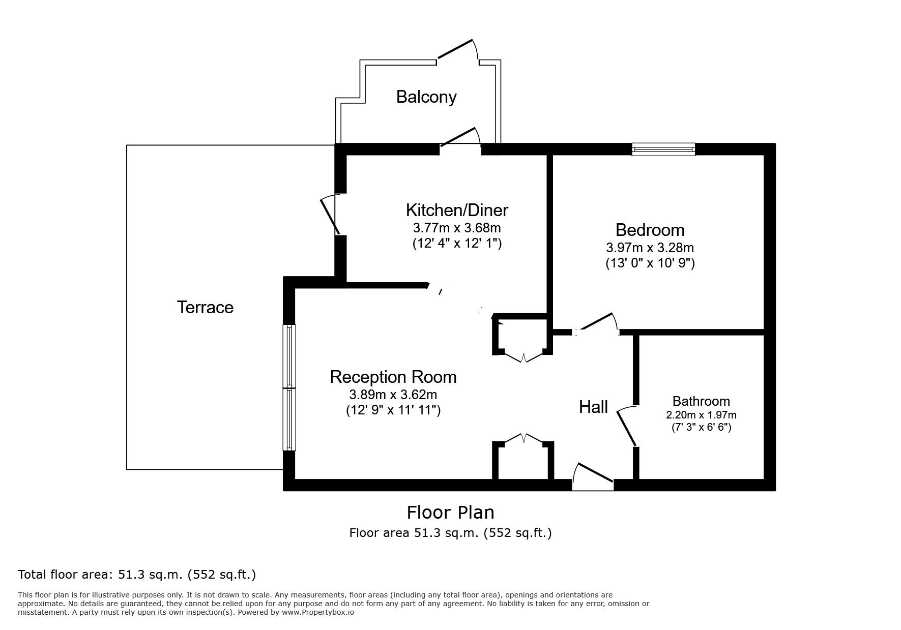 Floorplan of 1 bedroom Flat for sale, Tavy Bridge, London, SE2