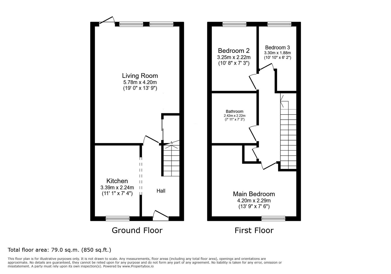 Floorplan of 3 bedroom Mid Terrace House for sale, Whernside Close, London, SE28