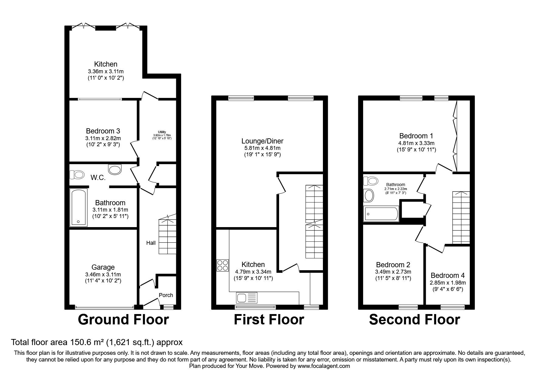 Floorplan of 4 bedroom End Terrace House for sale, St. Edmunds Close, Erith, DA18