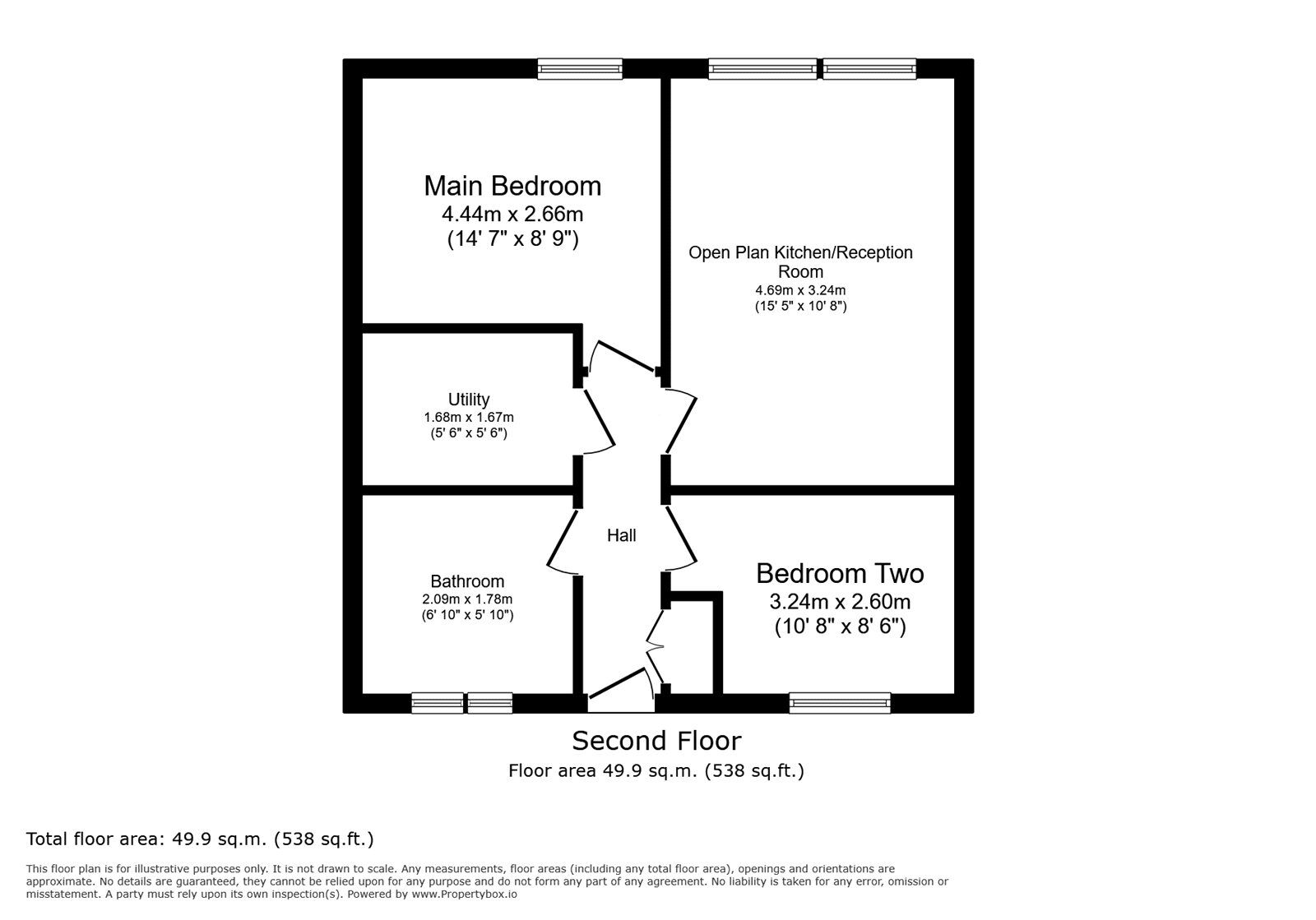Floorplan of 2 bedroom Flat for sale, Whinchat Road, London, SE28