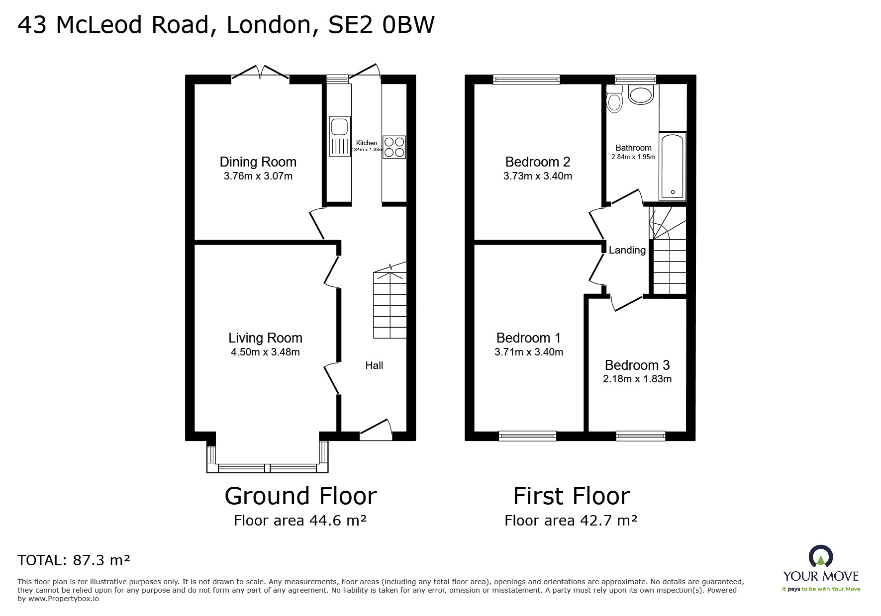Floorplan of 3 bedroom Mid Terrace House for sale, McLeod Road, London, SE2
