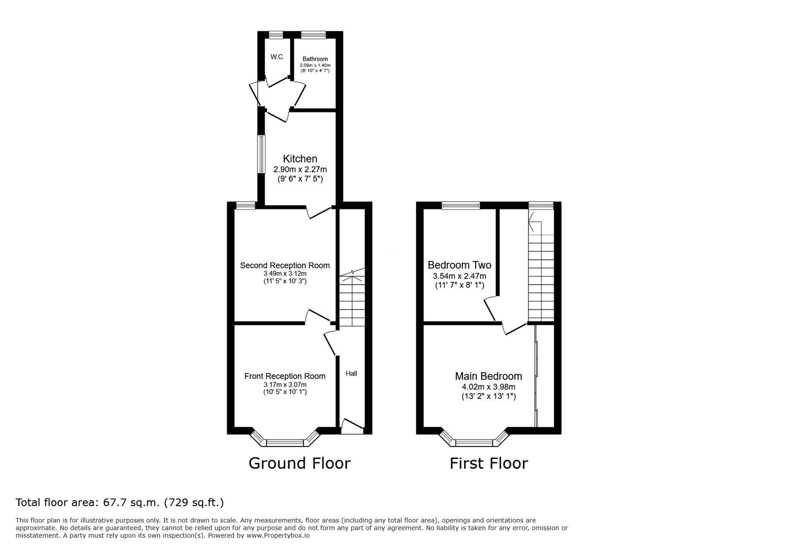 Floorplan of 2 bedroom End Terrace House to rent, Cardiff Street, London, SE18