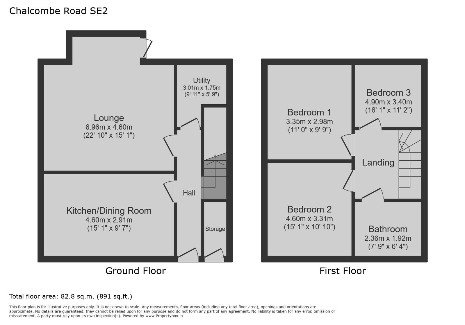 Floorplan of 3 bedroom End Terrace House to rent, Chalcombe Road, London, SE2