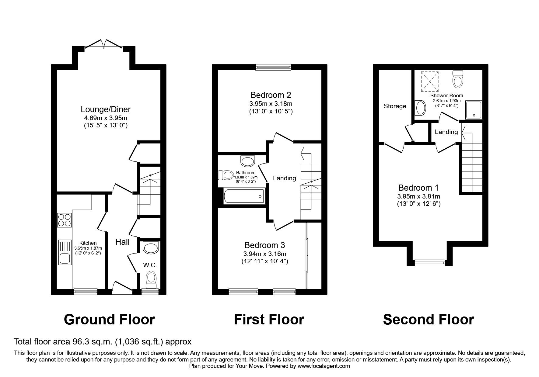 Floorplan of 3 bedroom End Terrace House for sale, Floathaven Close, London, SE28