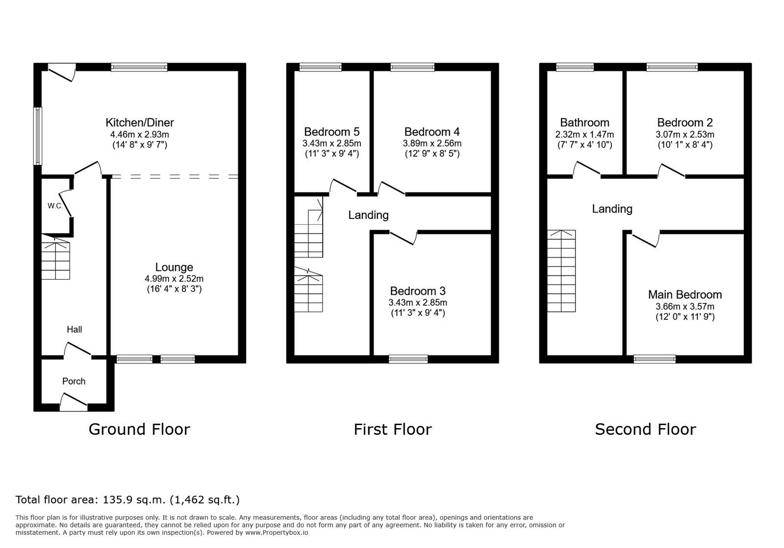 Floorplan of 5 bedroom End Terrace House for sale, Leatherbottle Green, Erith, DA18