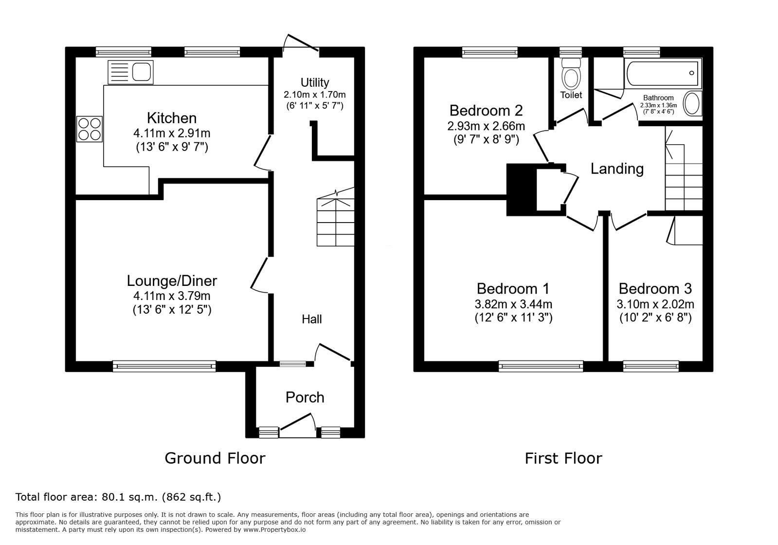 Floorplan of 3 bedroom Mid Terrace House for sale, Finchale Road, London, SE2