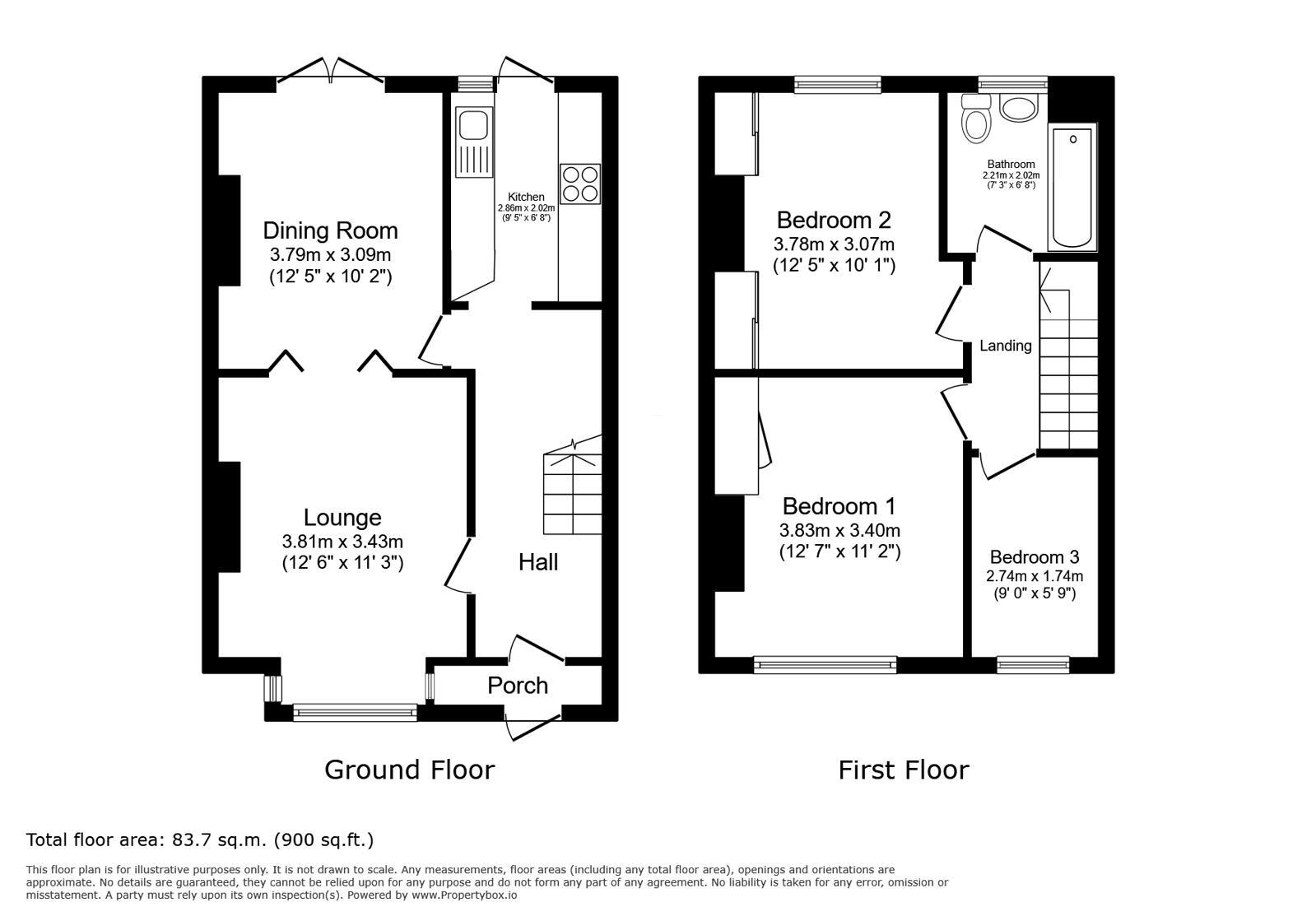 Floorplan of 3 bedroom Mid Terrace House for sale, Brodrick Grove, London, SE2