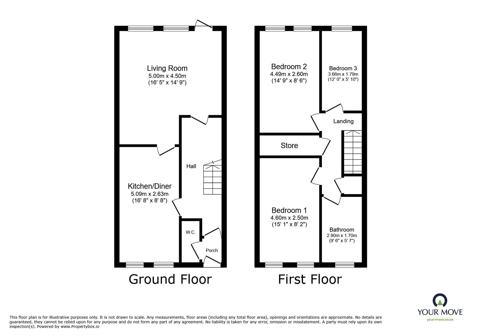 Floorplan of 3 bedroom Mid Terrace House to rent, Fieldfare Road, London, SE28