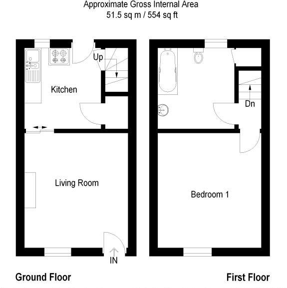 Floorplan of 1 bedroom Mid Terrace House to rent, Dyson Street, Barnsley, South Yorkshire, S70
