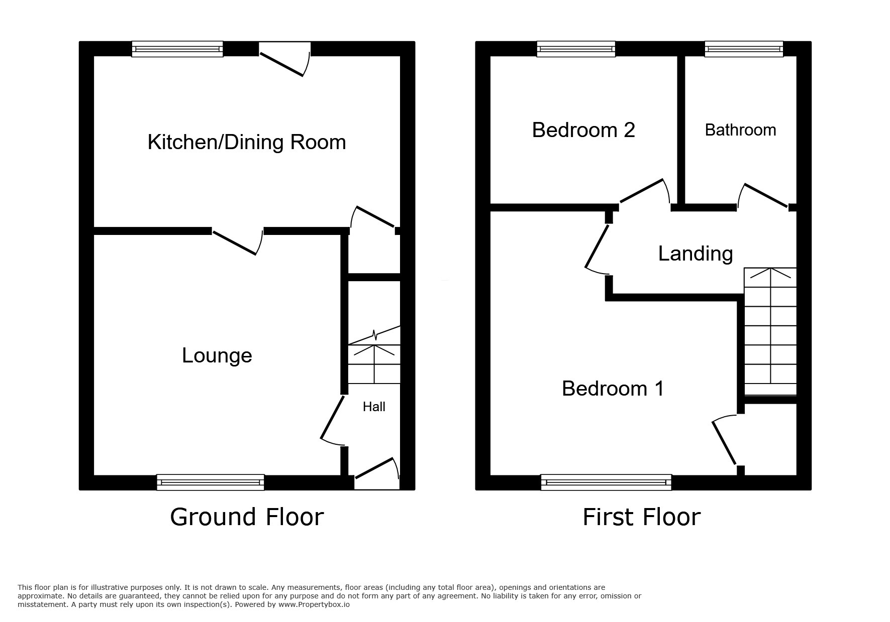 Floorplan of 2 bedroom Mid Terrace House for sale, Cutlers Avenue, Barnsley, South Yorkshire, S70