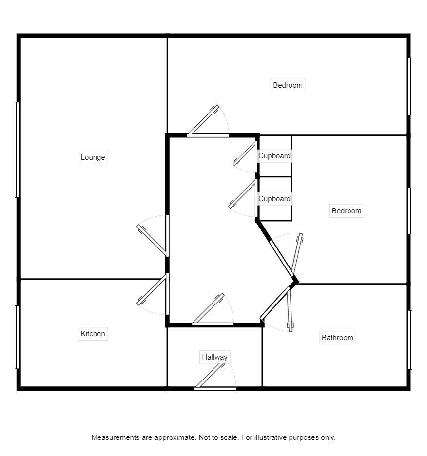 Floorplan of 2 bedroom  Flat to rent, Novara Close, Barnsley, South Yorkshire, S70