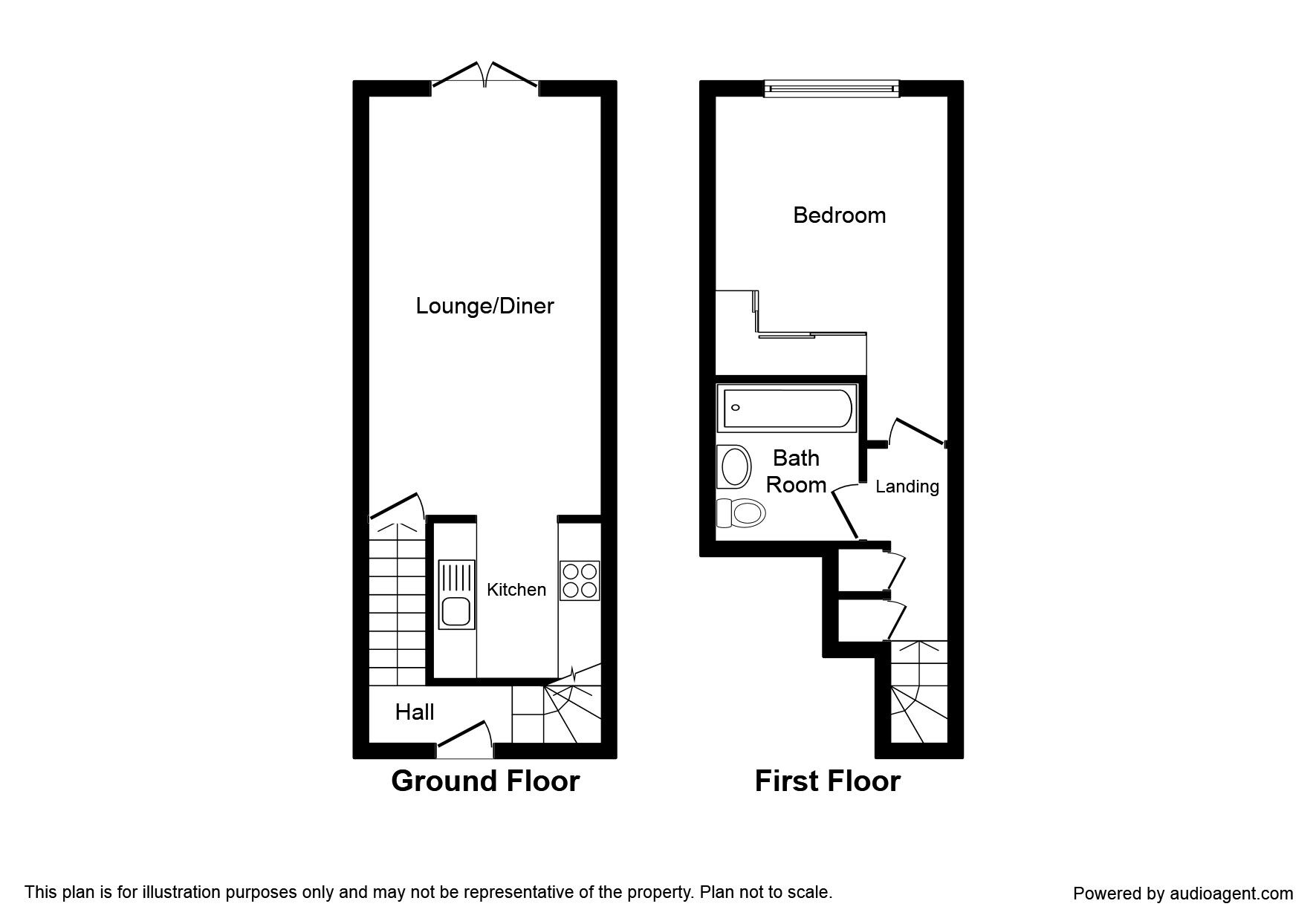 Floorplan of 1 bedroom  Flat for sale, Huddersfield Road, Barnsley, South Yorkshire, S75