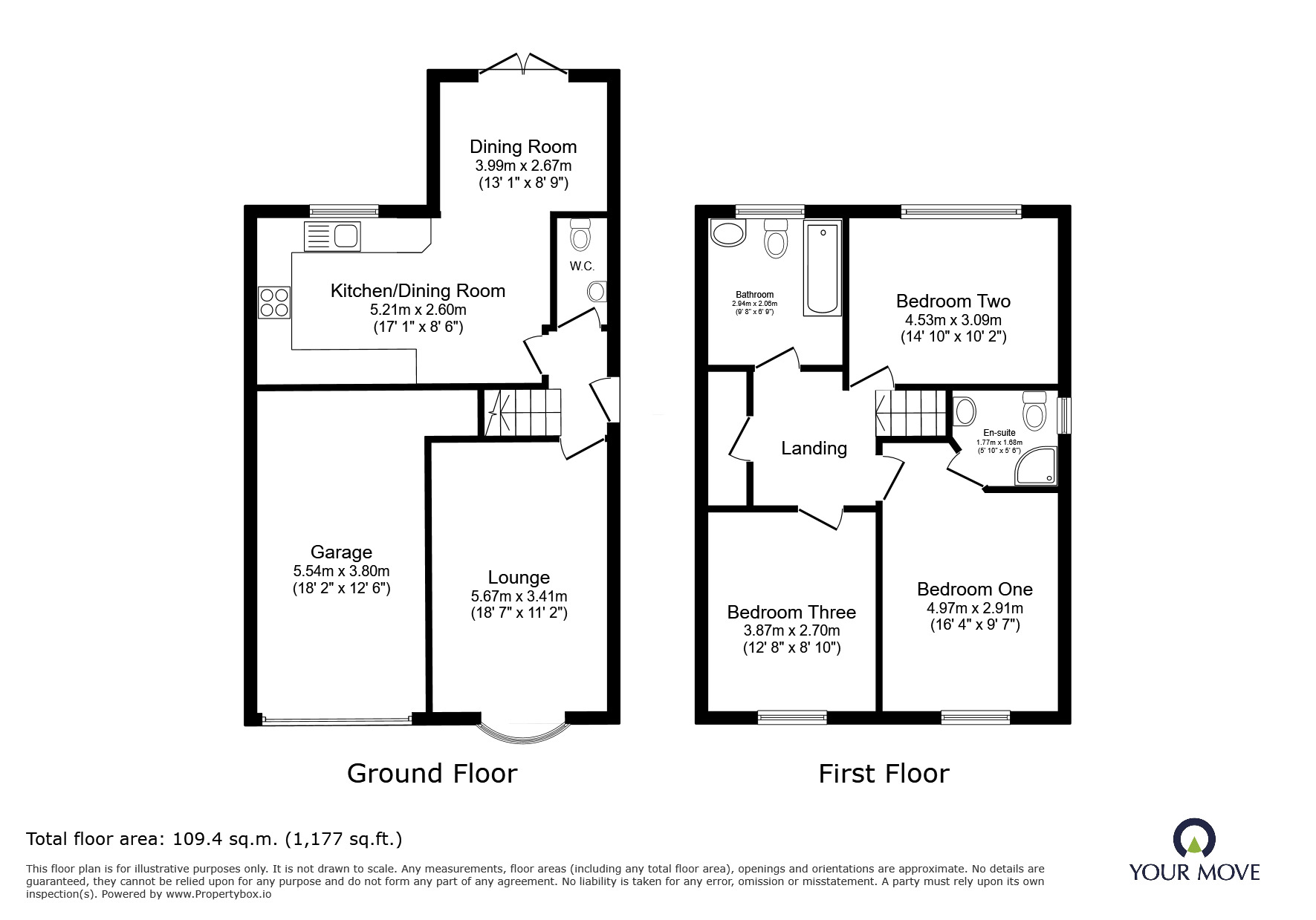 Floorplan of 3 bedroom Semi Detached House to rent, Millside, Shafton, South Yorkshire, S72