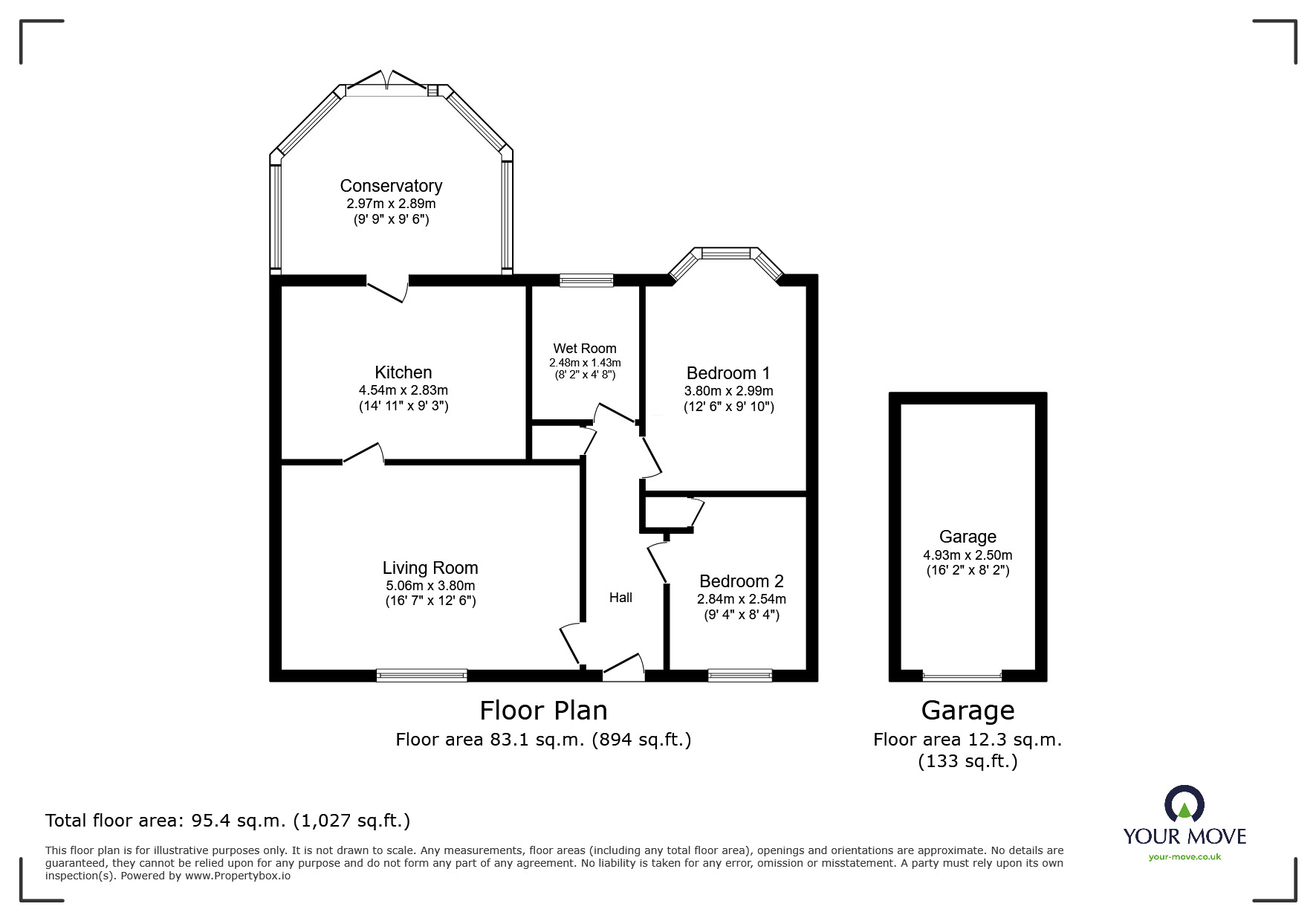 Floorplan of 2 bedroom Detached Bungalow for sale, Blackheath Road, Barnsley, South Yorkshire, S71