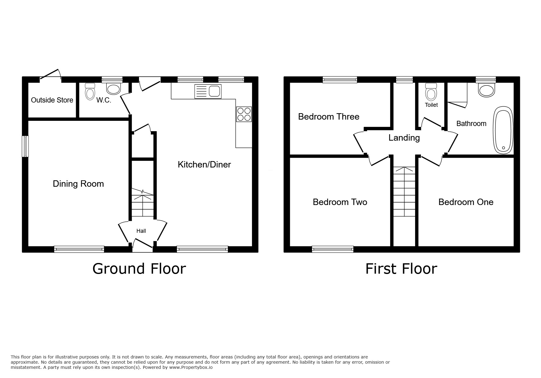 Floorplan of 3 bedroom Semi Detached House to rent, Walton Street, Barnsley, South Yorkshire, S75