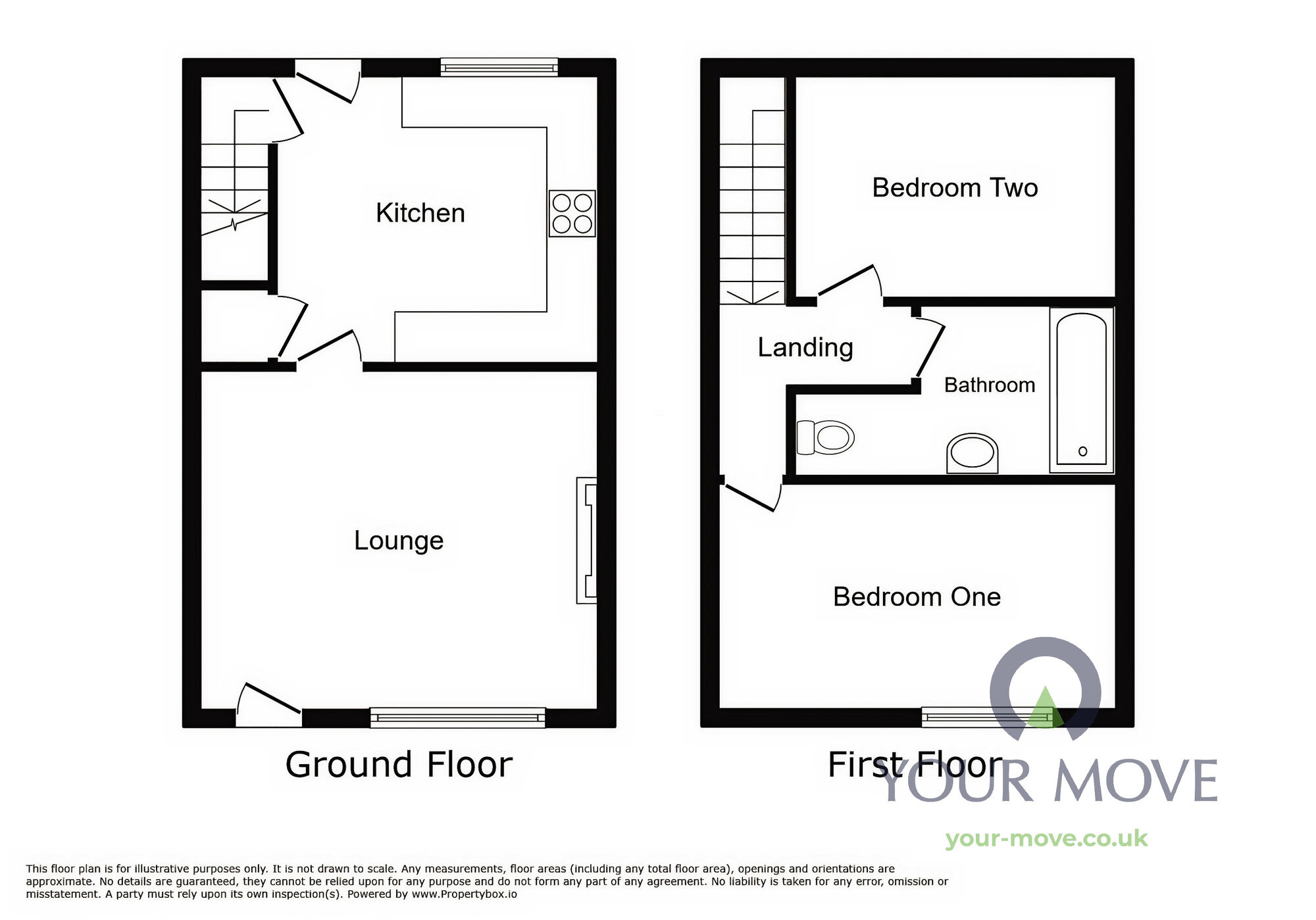 Floorplan of 2 bedroom Mid Terrace House to rent, Dyson Street, Barnsley, South Yorkshire, S70