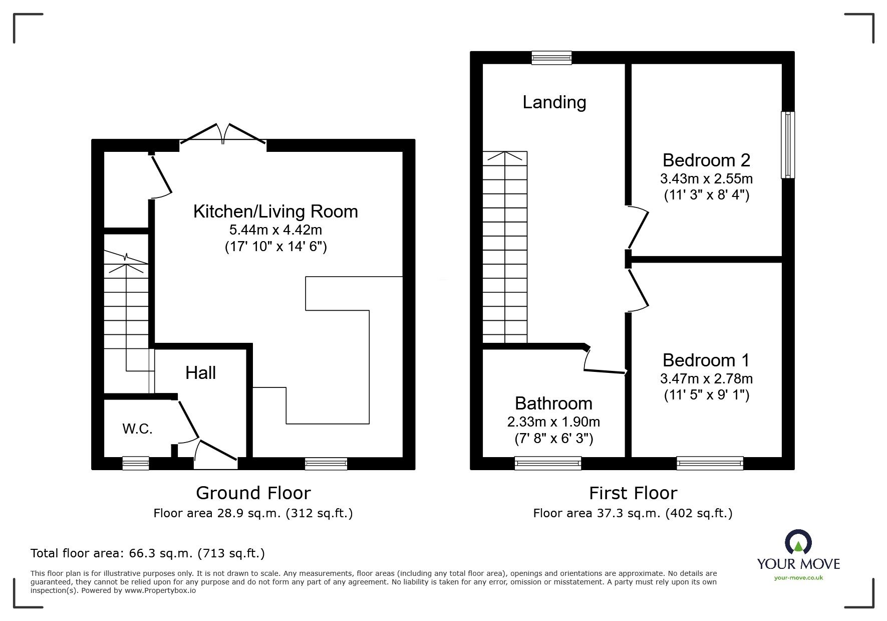 Floorplan of 2 bedroom Detached House for sale, Chapel Court, Barnsley, South Yorkshire, S71