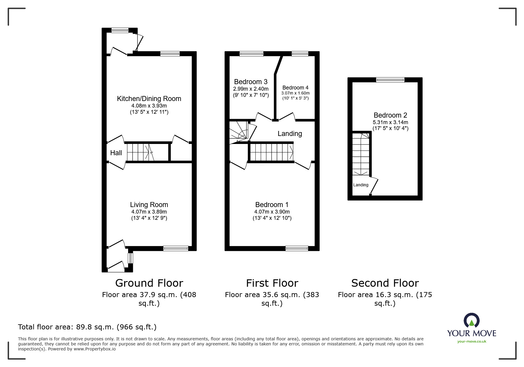 Floorplan of 3 bedroom End Terrace House for sale, Burton Road, Barnsley, South Yorkshire, S71