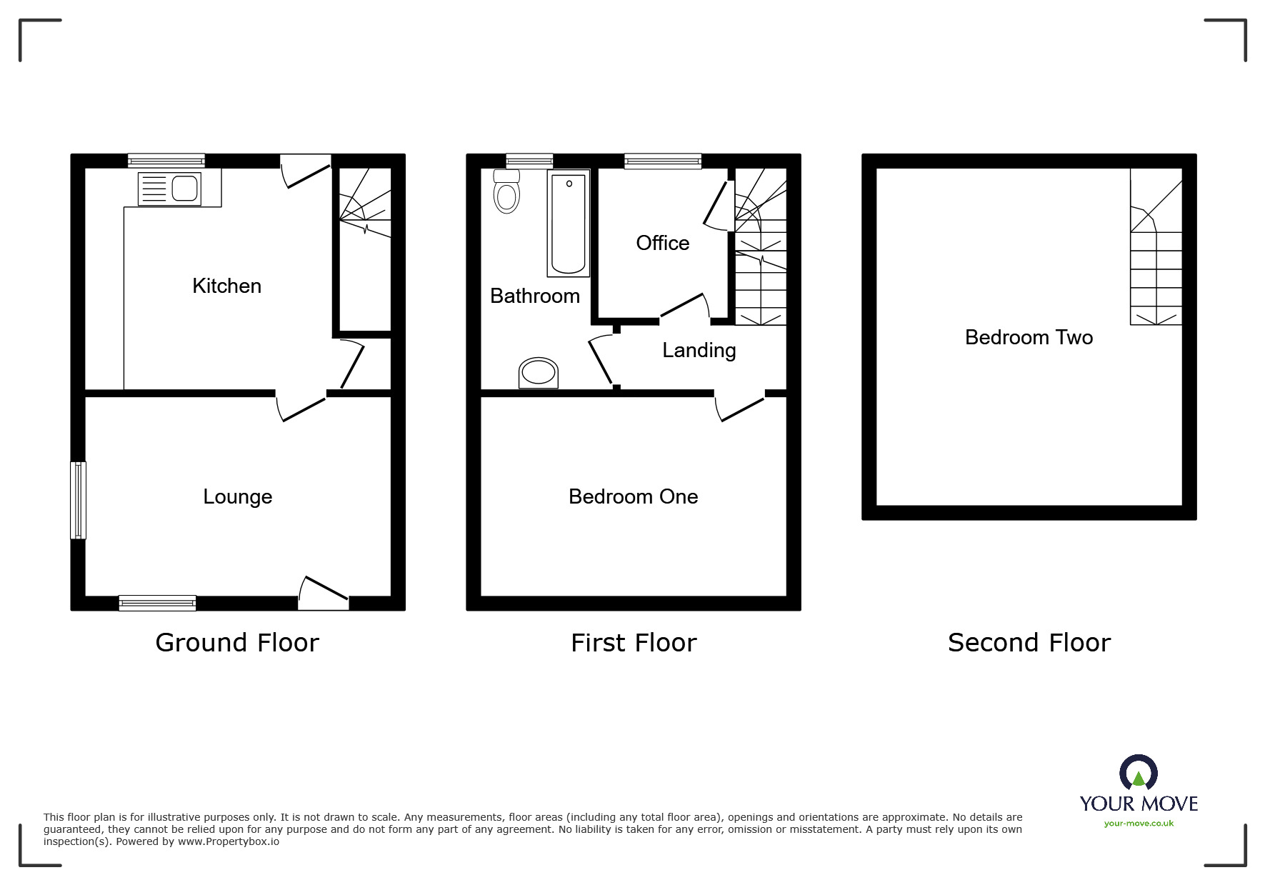 Floorplan of 2 bedroom Mid Terrace House to rent, Pontefract Road, Cudworth, South Yorkshire, S72