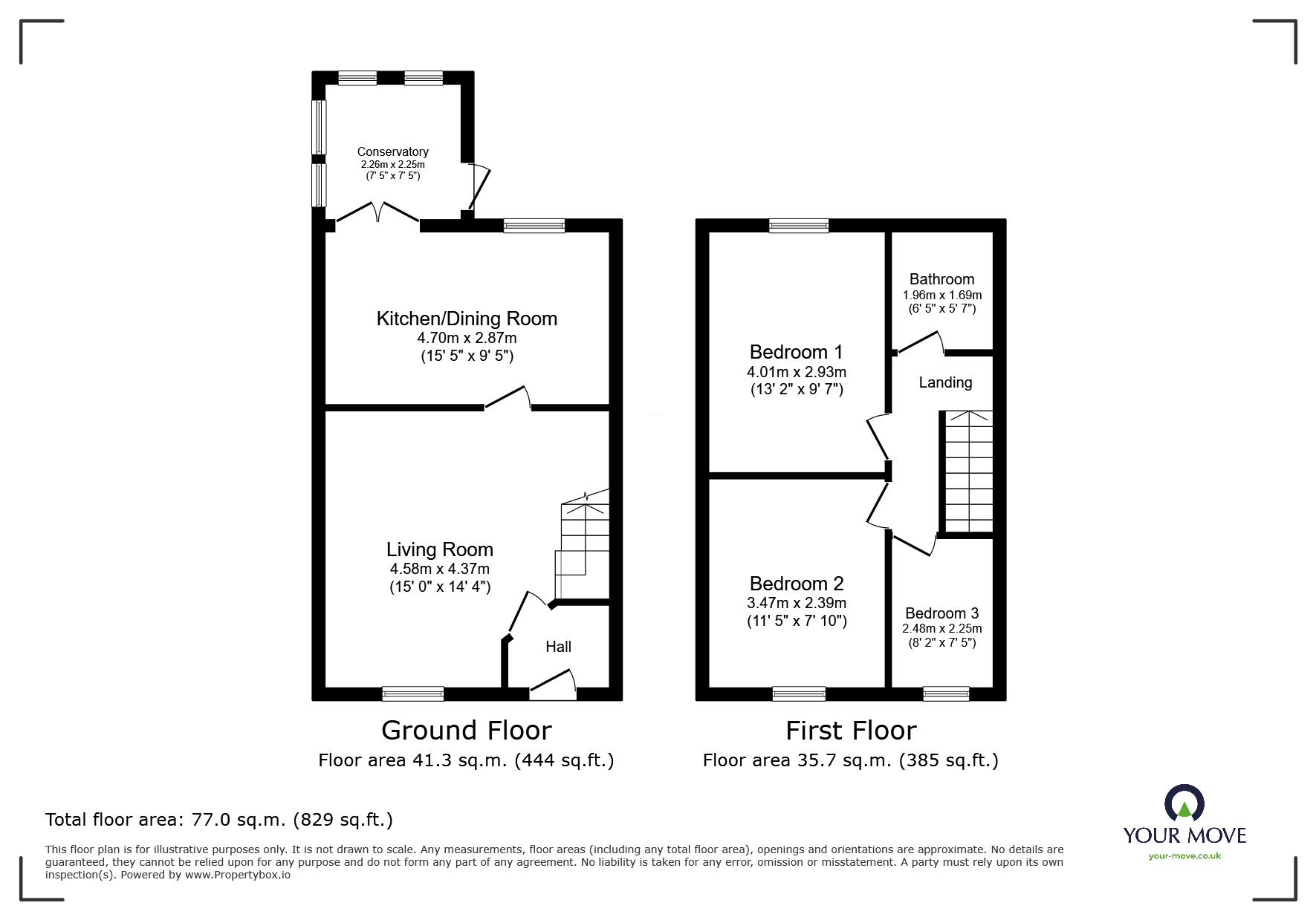 Floorplan of 3 bedroom Semi Detached House for sale, Far Lawns, Carlton, South Yorkshire, S71