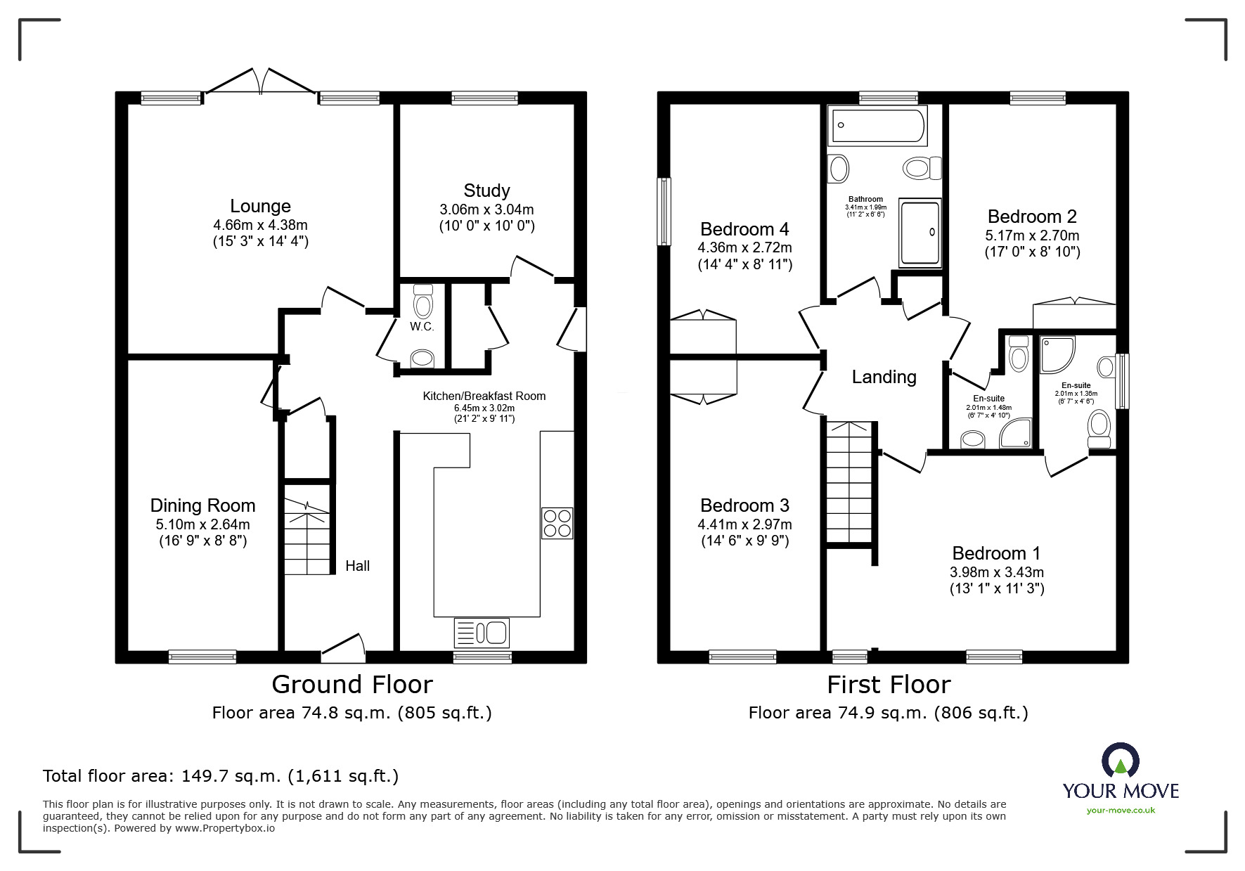 Floorplan of 4 bedroom Detached House for sale, Appleby Garth, Longridge Road, South Yorkshire, S71